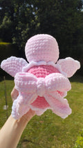 Peluche tortue noeud personnalisable au crochet