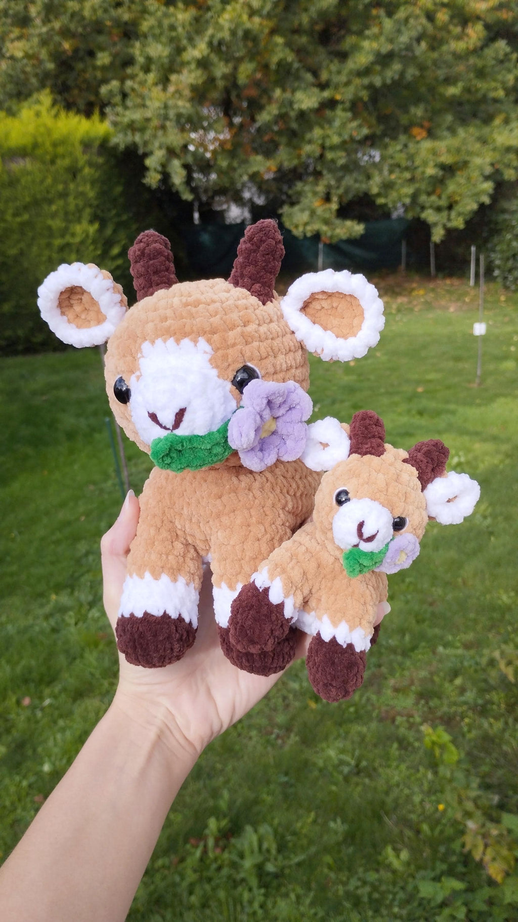 Peluche chèvre au crochet