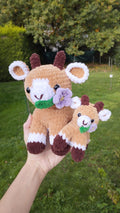 Peluche chèvre au crochet
