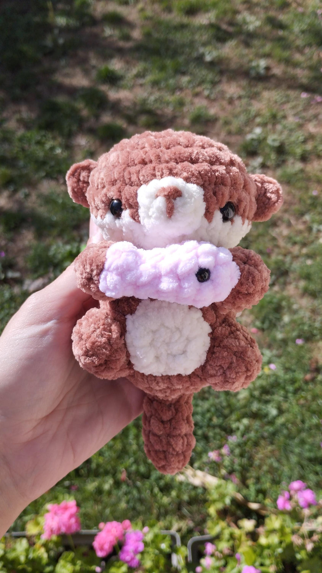 Peluche loutre personnalisable au crochet