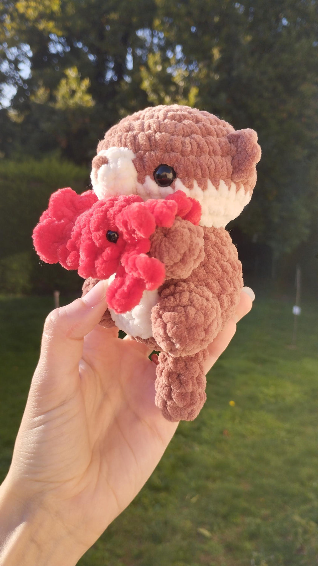 Peluche loutre personnalisable au crochet