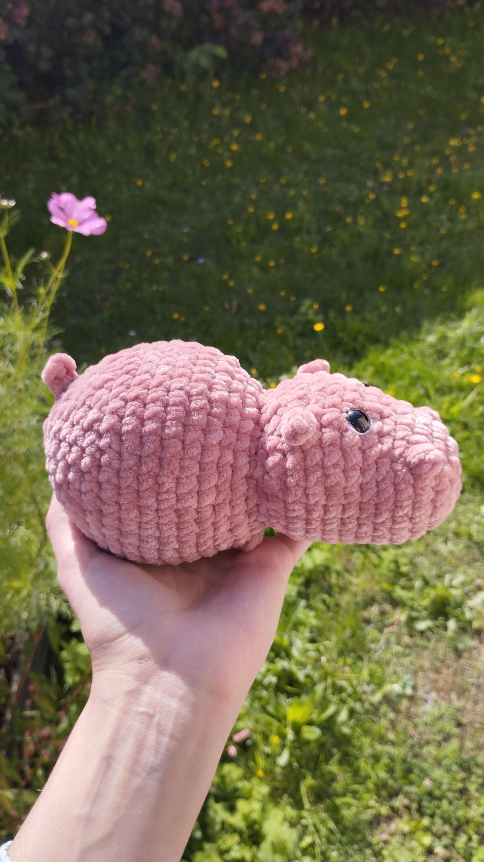 Peluche hippopotame au crochet