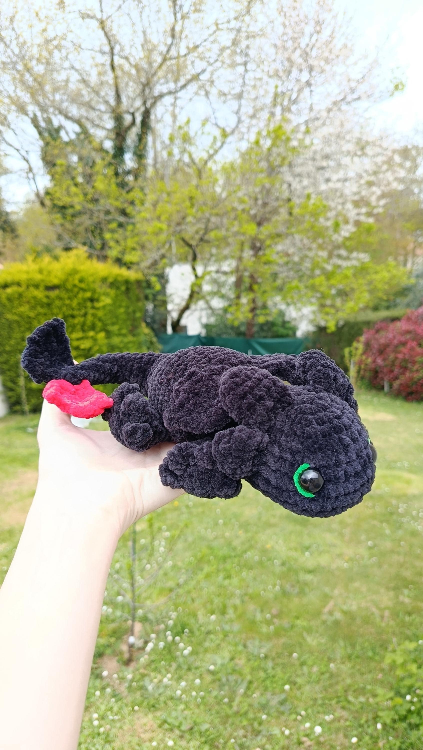 Peluche dragon personnalisable au crochet
