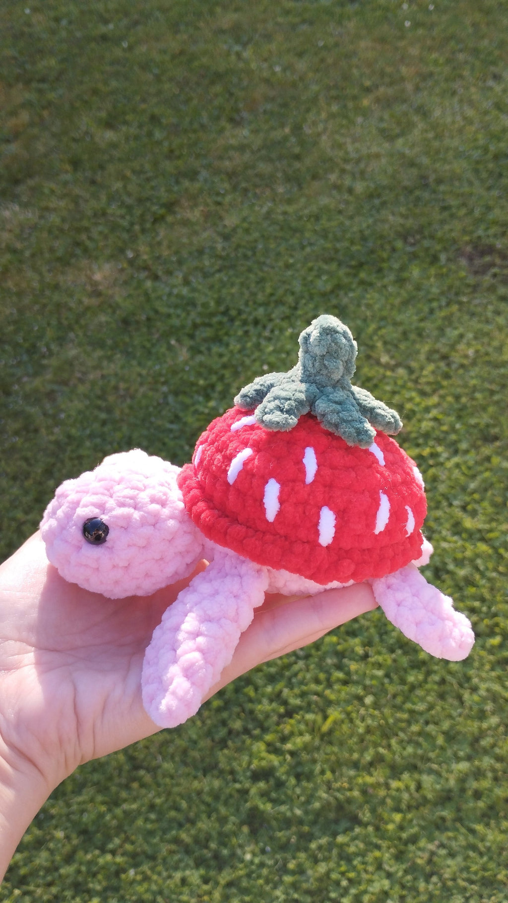 Peluche tortue fraise
