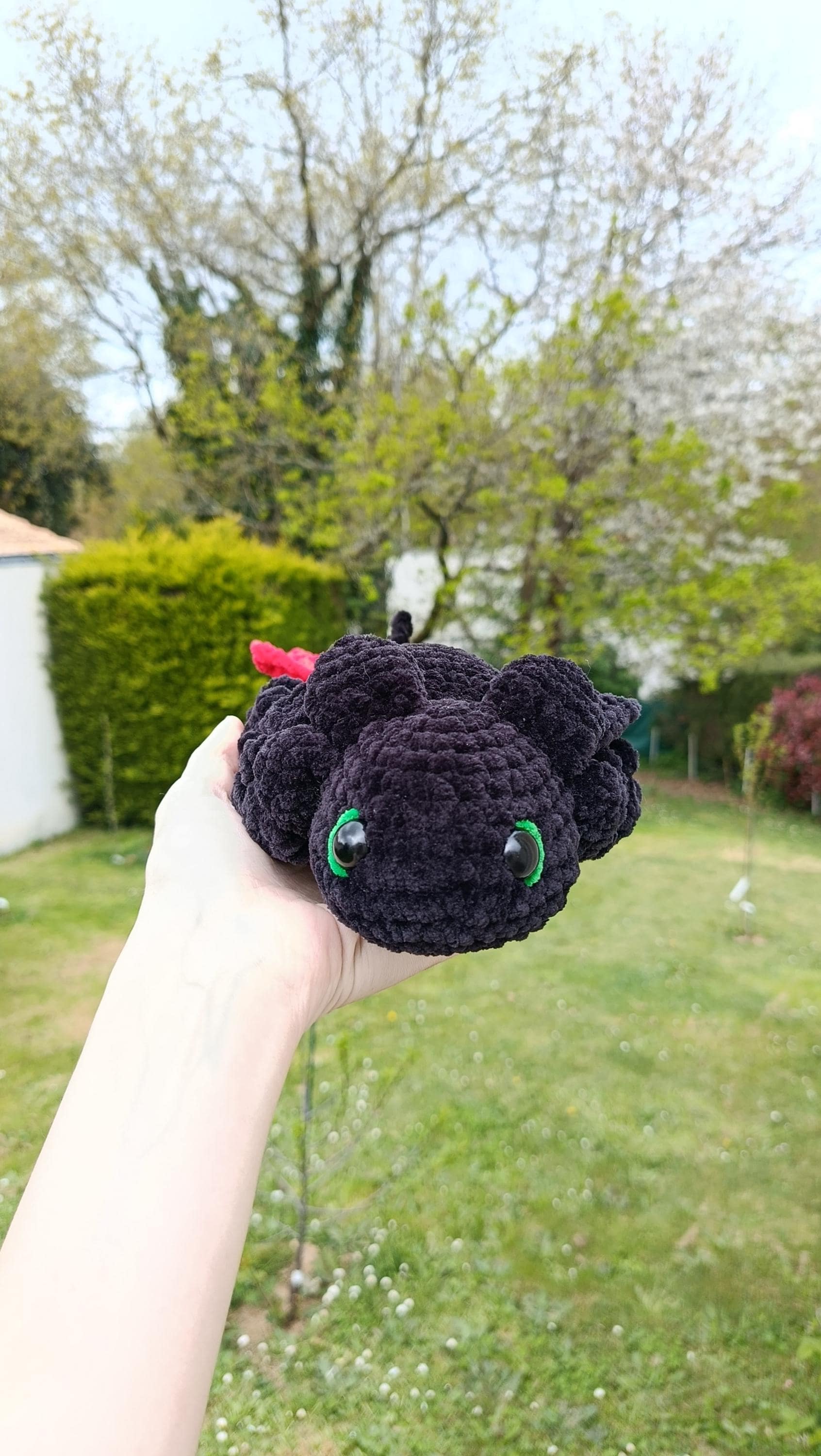 Peluche dragon personnalisable au crochet