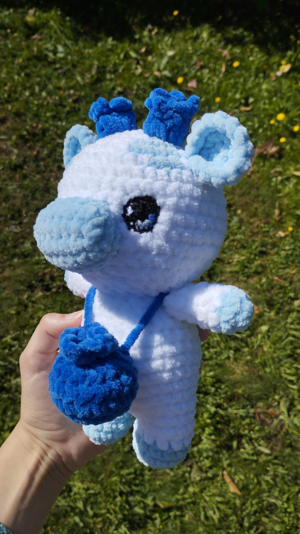 Peluche vache myrtille au crochet