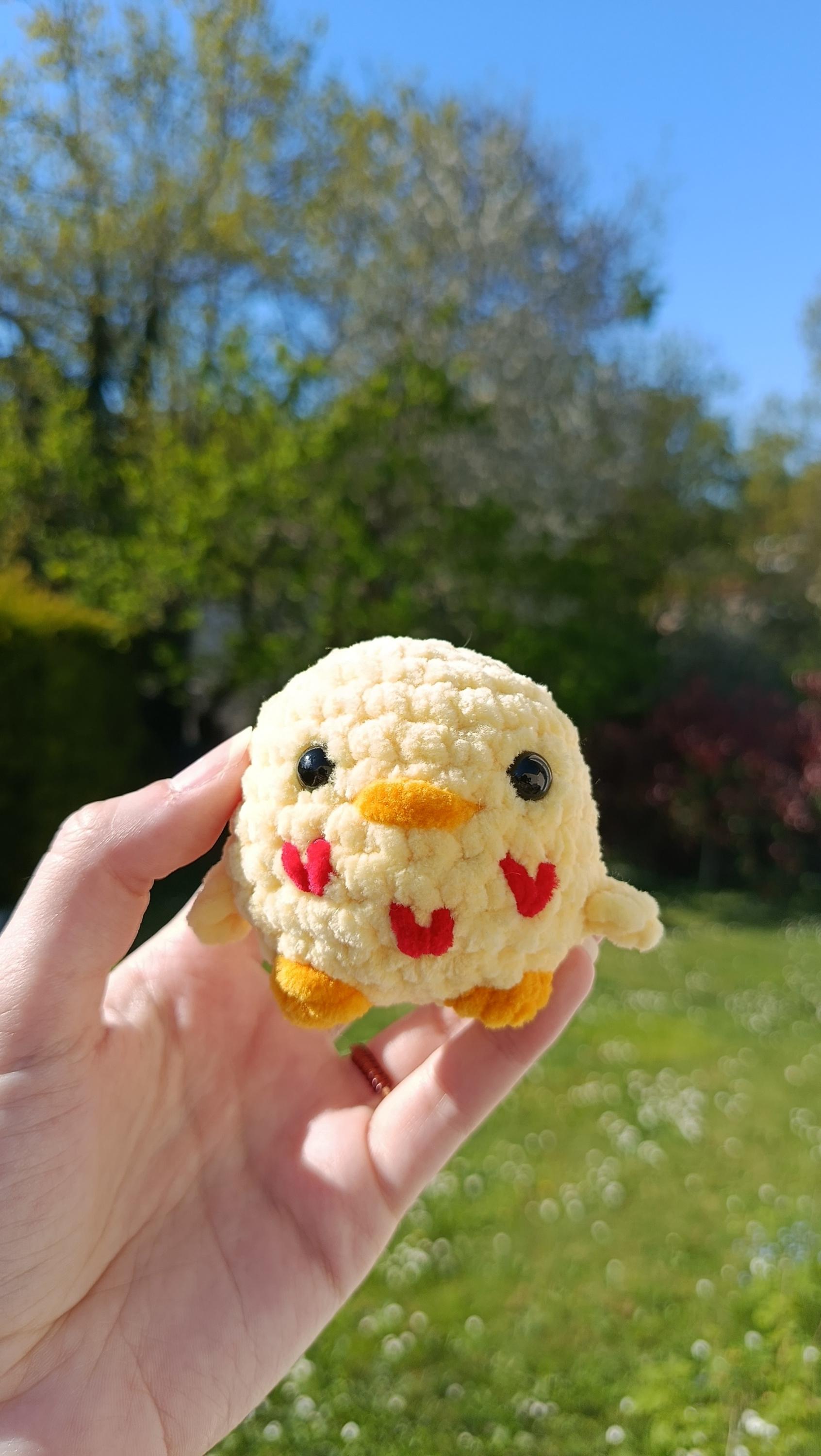 Peluche canard personnalisable au crochet