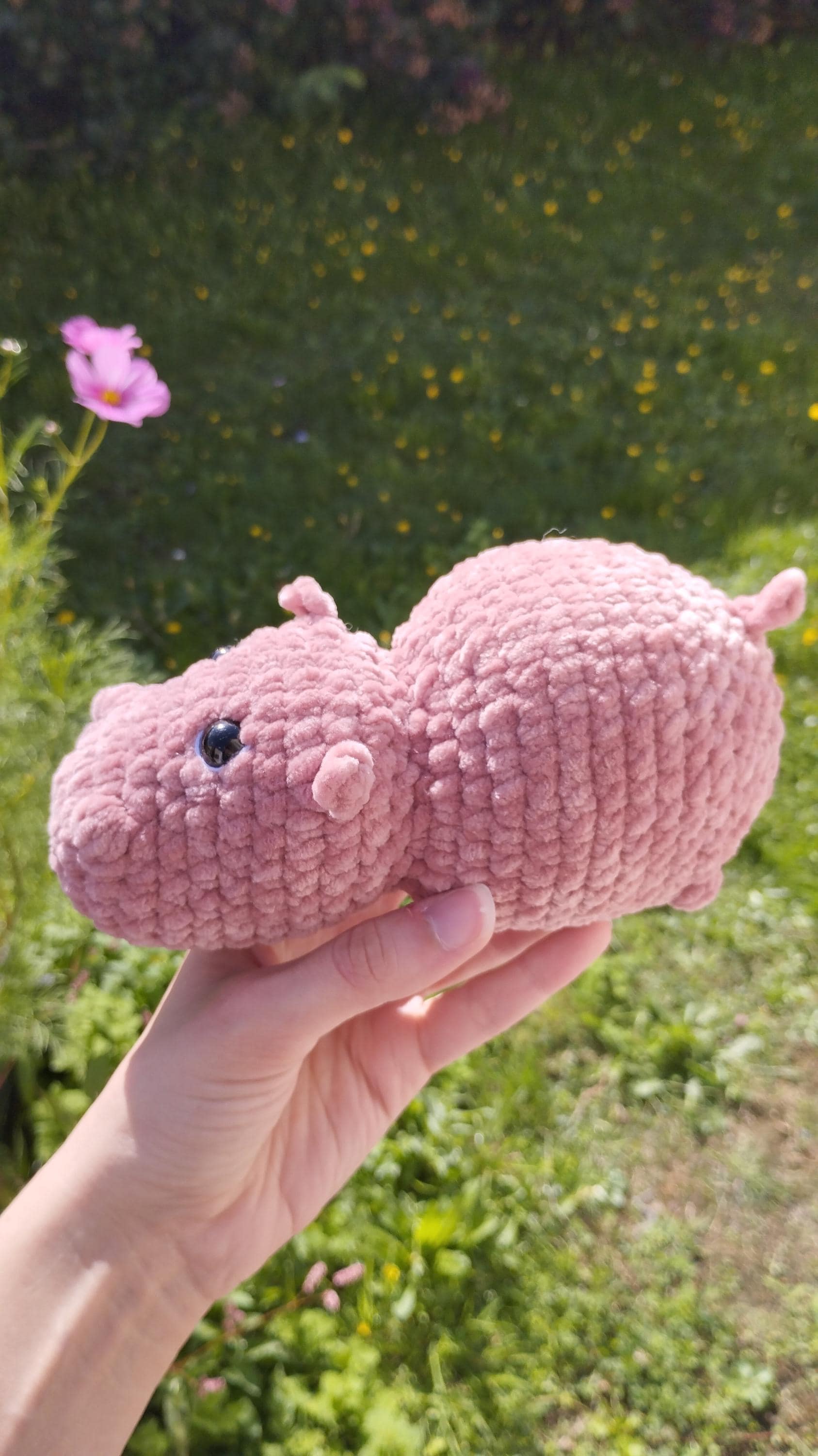 Peluche hippopotame au crochet