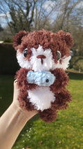 Peluche loutre fluffy au crochet