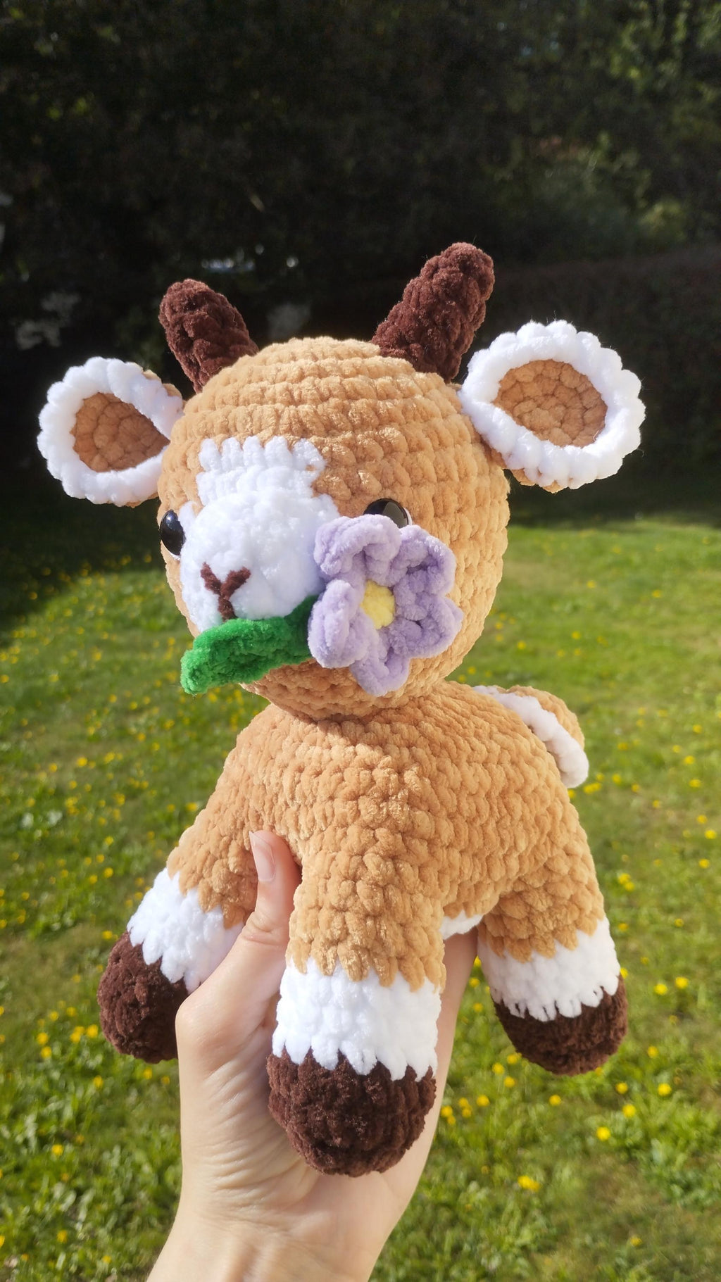 Peluche chèvre au crochet