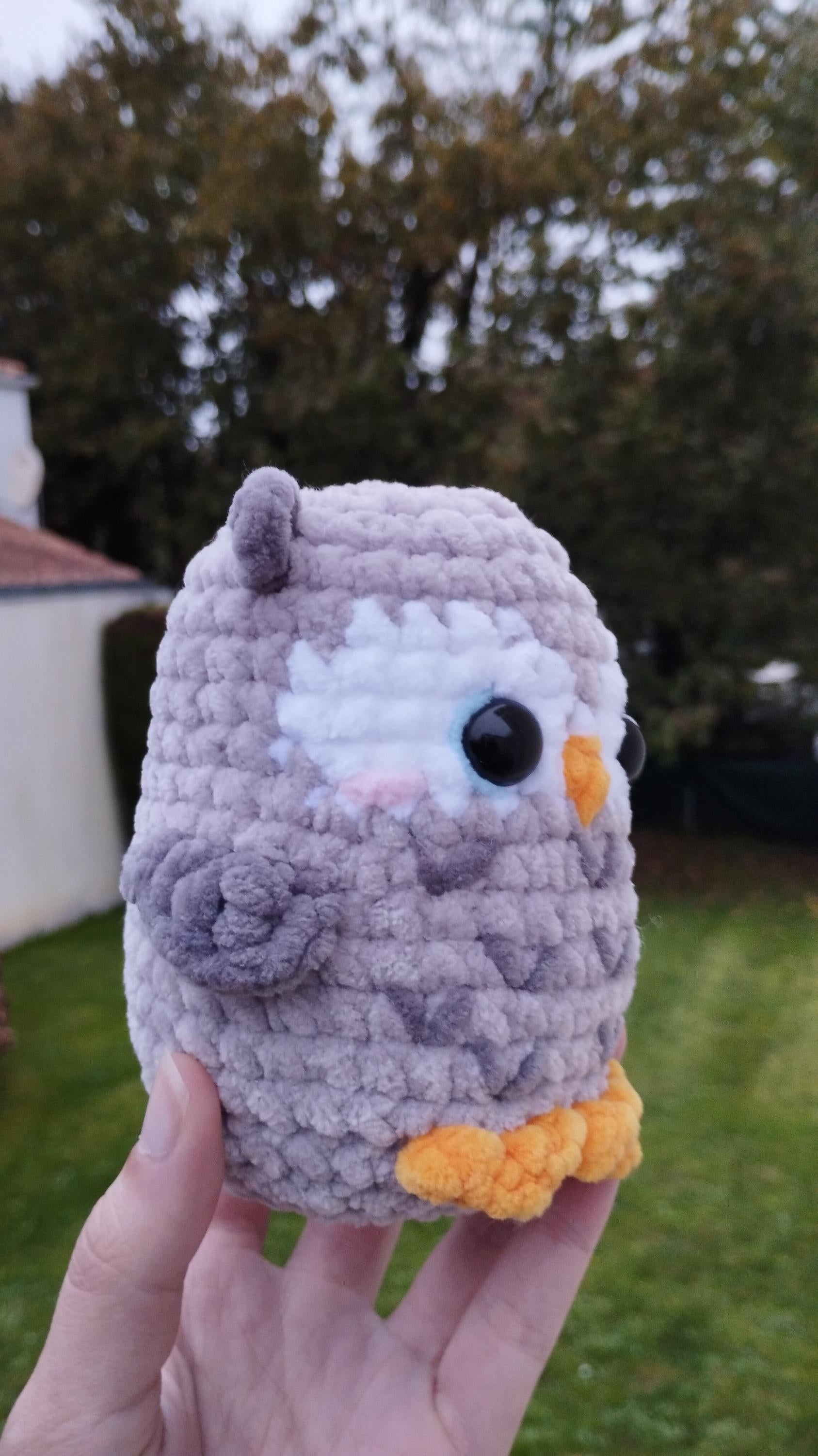 Peluche chouette au crochet