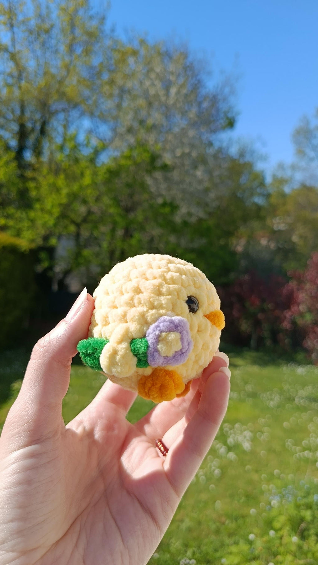 Peluche canard personnalisable au crochet