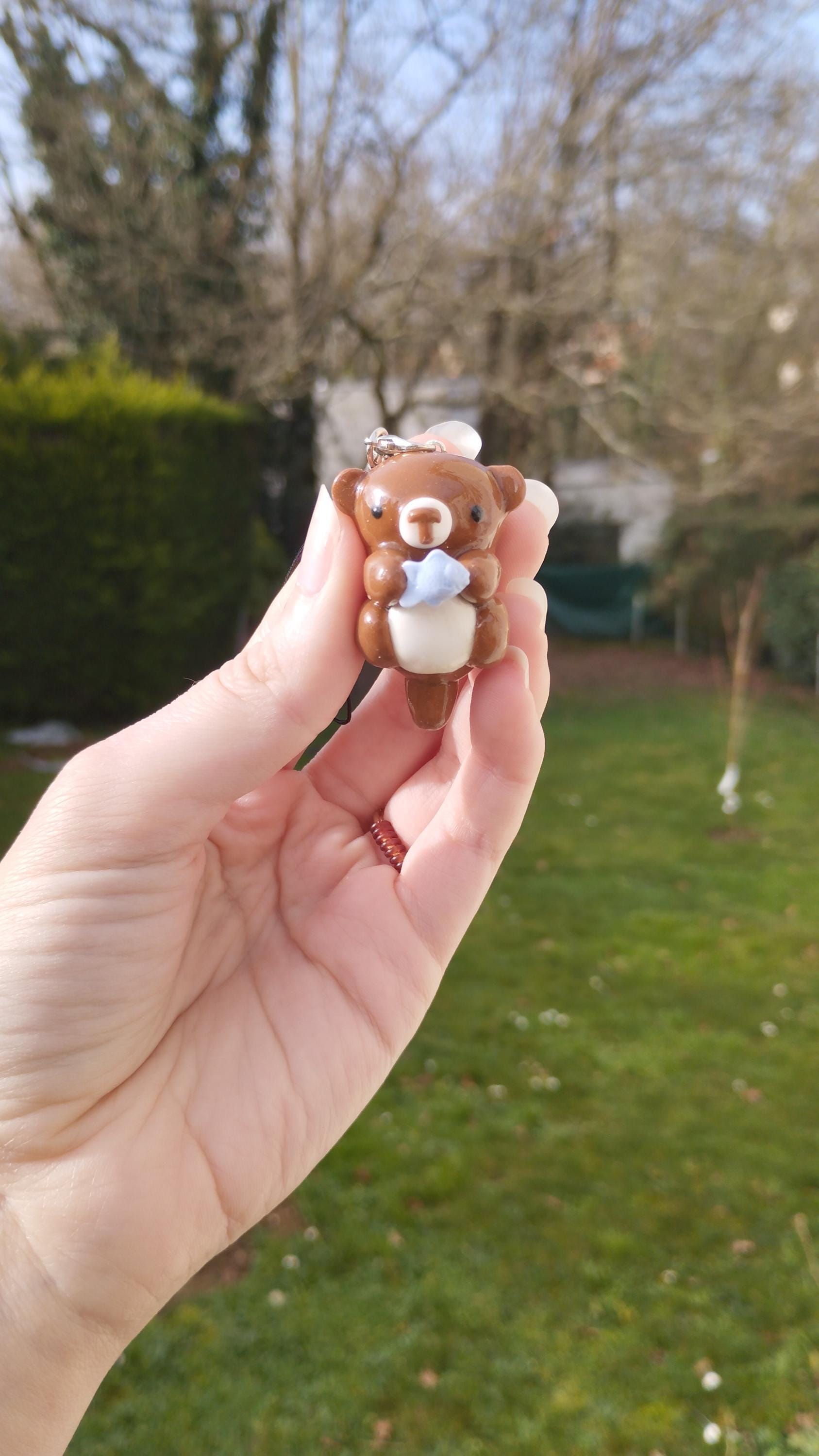 Lot peluche loutre au crochet et porte clé loutre