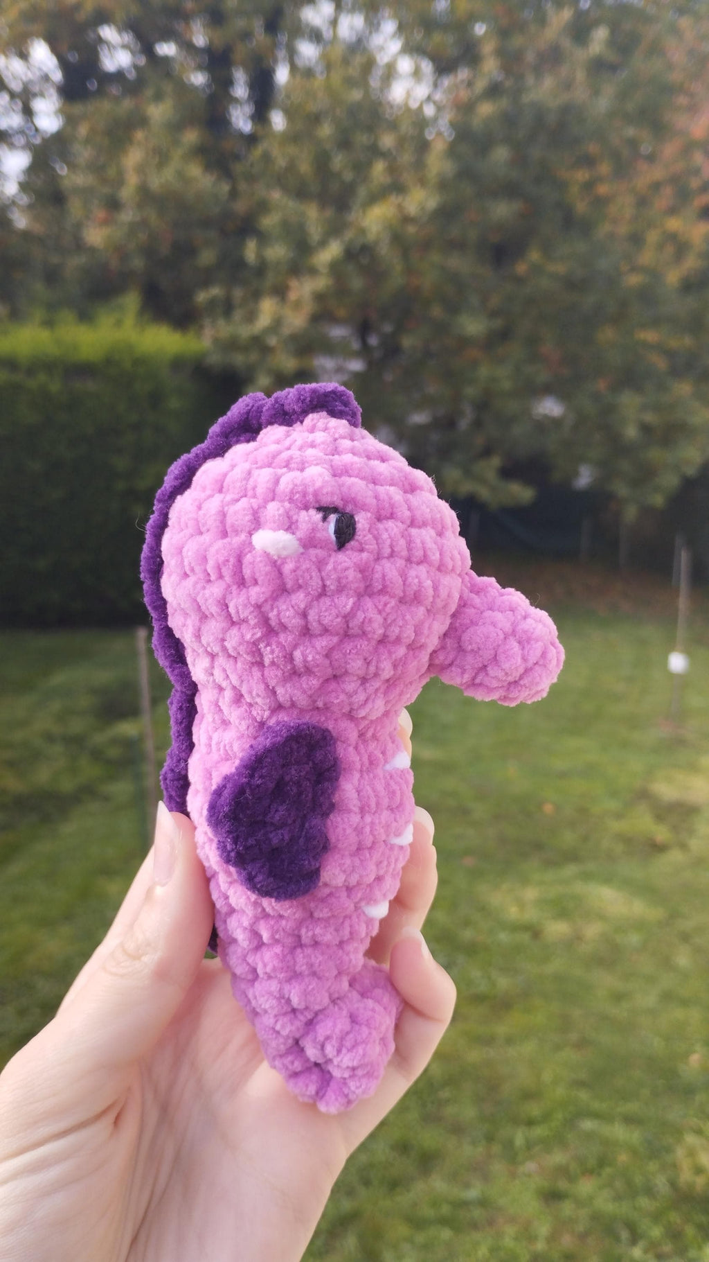 Peluche hippocampe au crochet