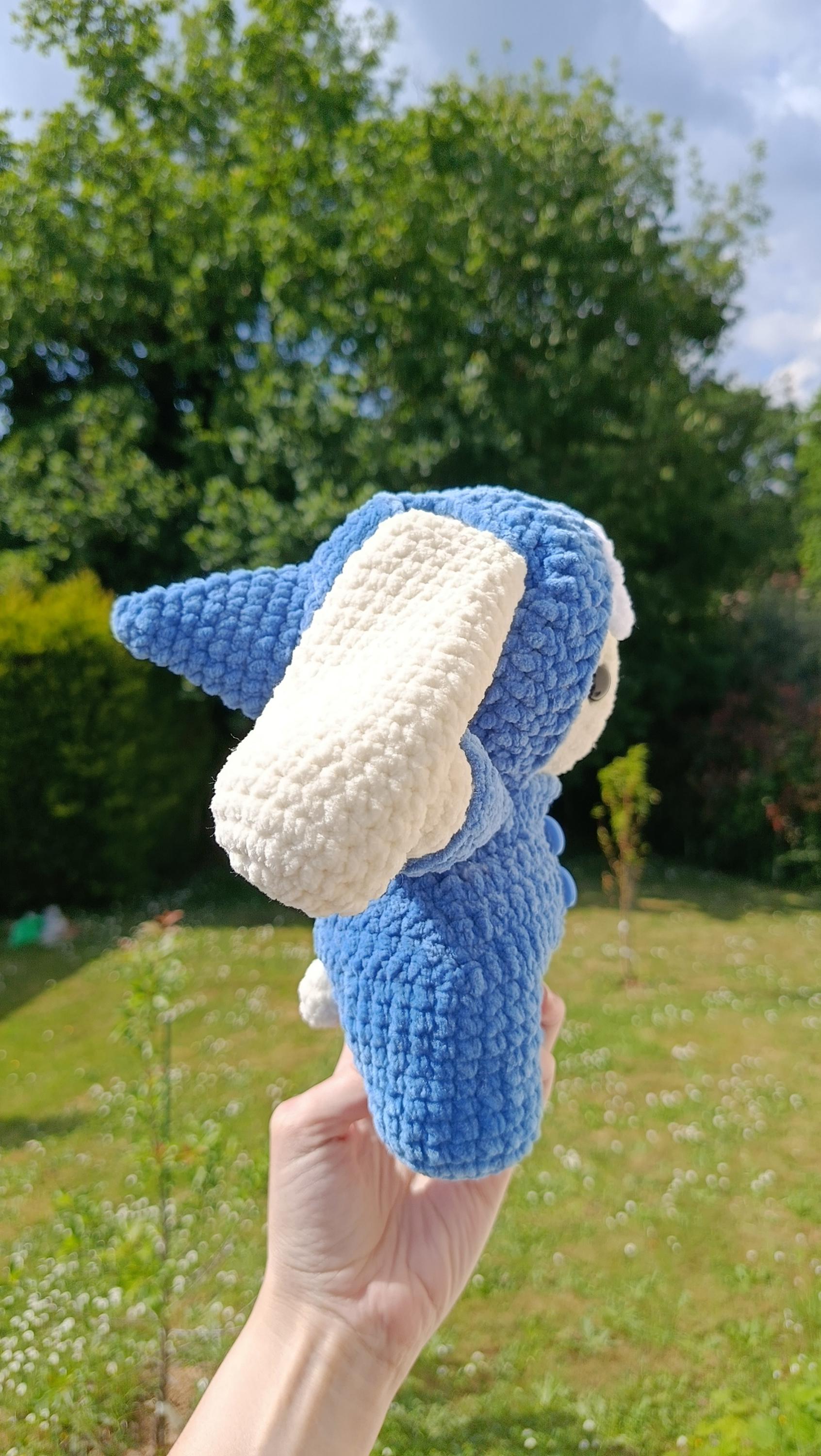 Peluche lapin avec son pyjama personnalisable au crochet