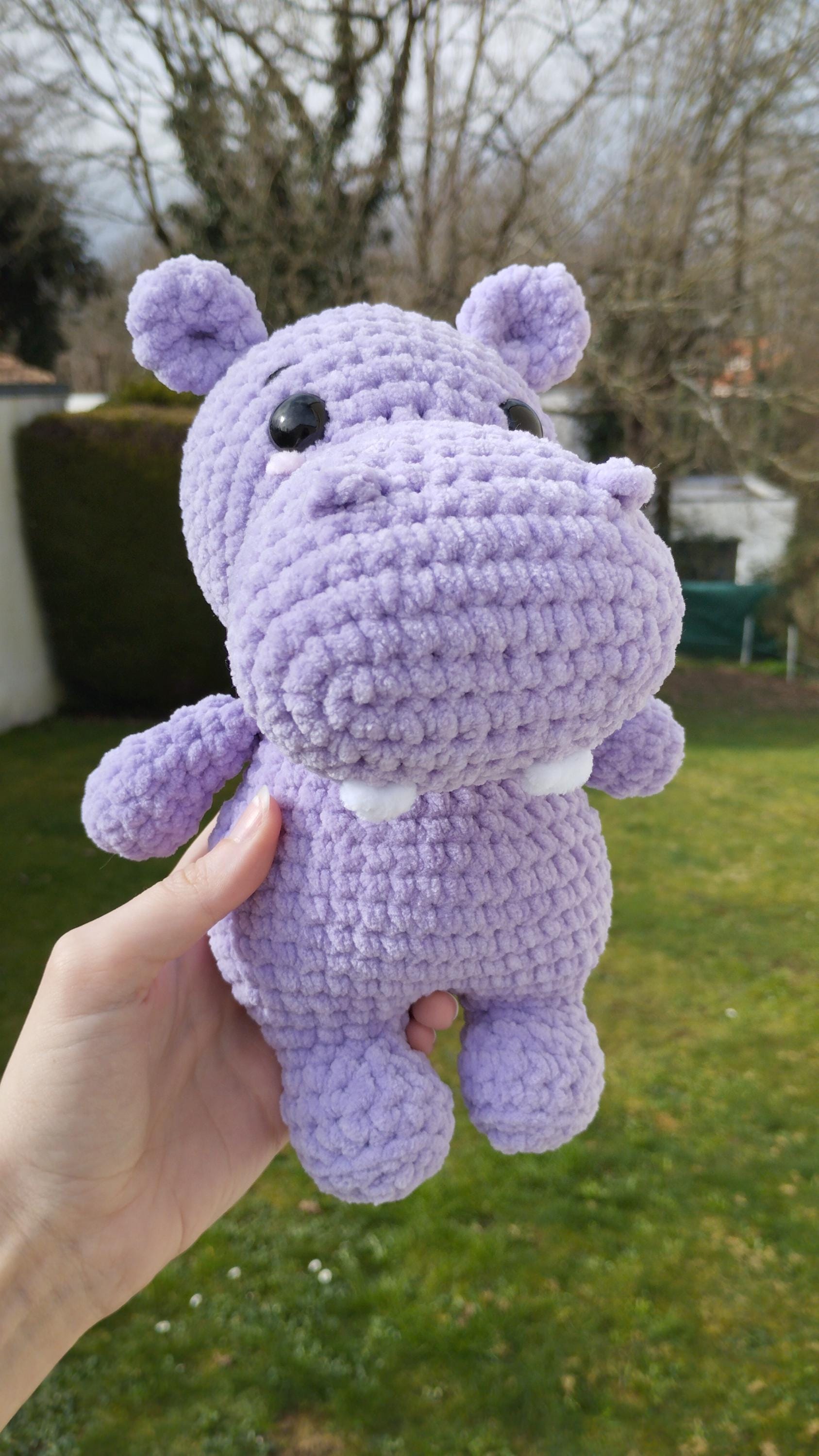 Peluche hippopotame au crochet