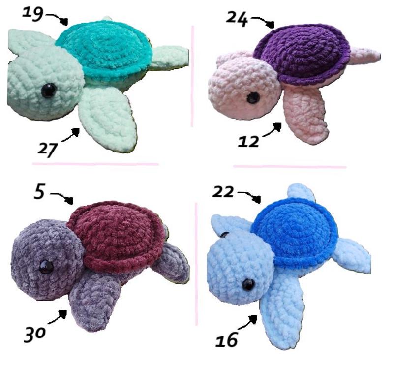 Peluche tortue personnalisable au crochet