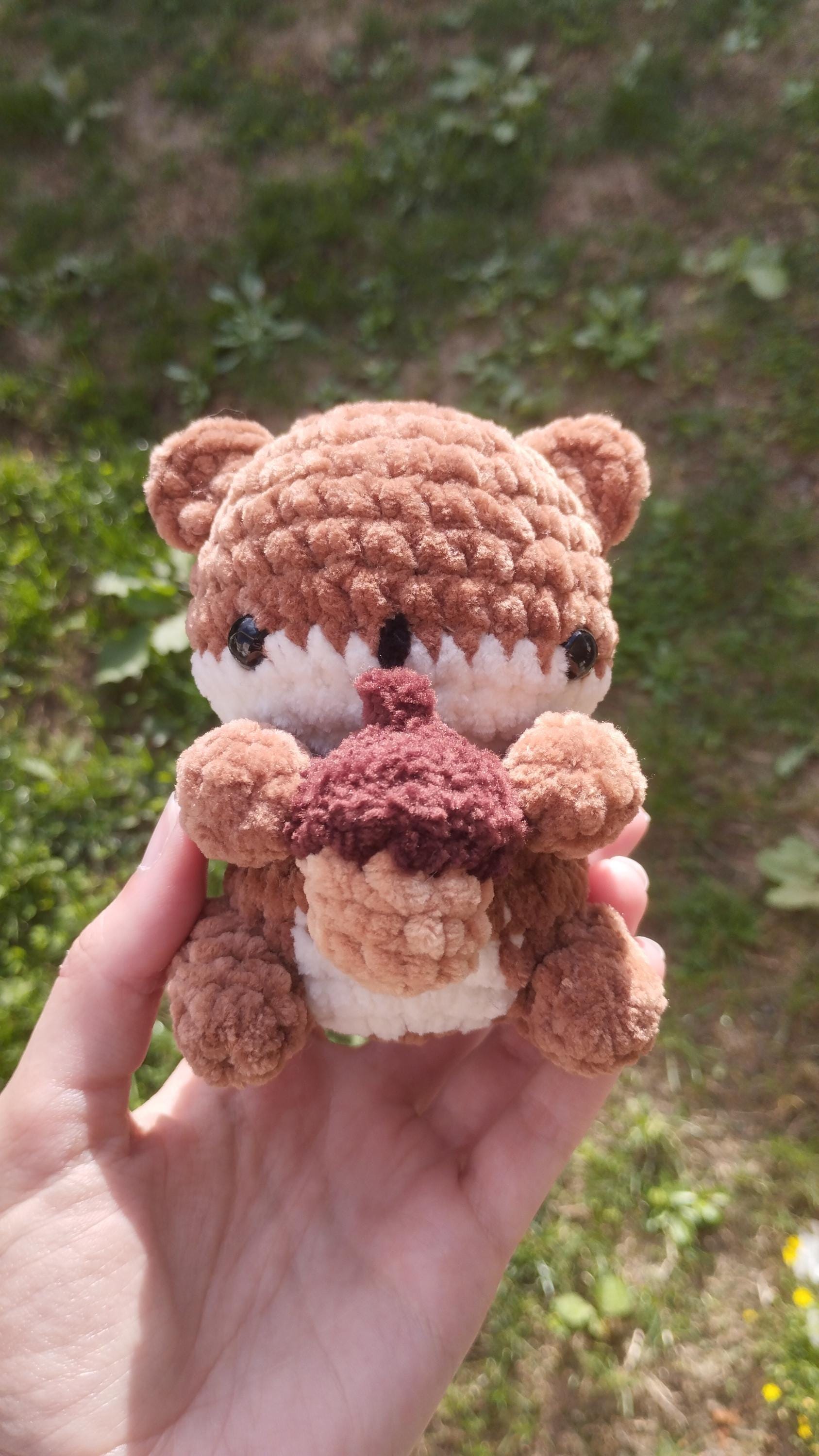 Peluche écureuil au crochet