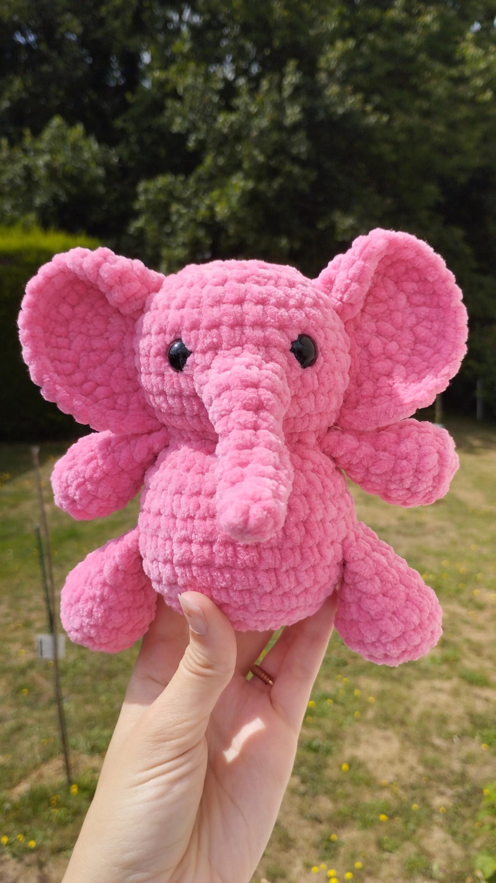 Peluche éléphant personnalisable au crochet