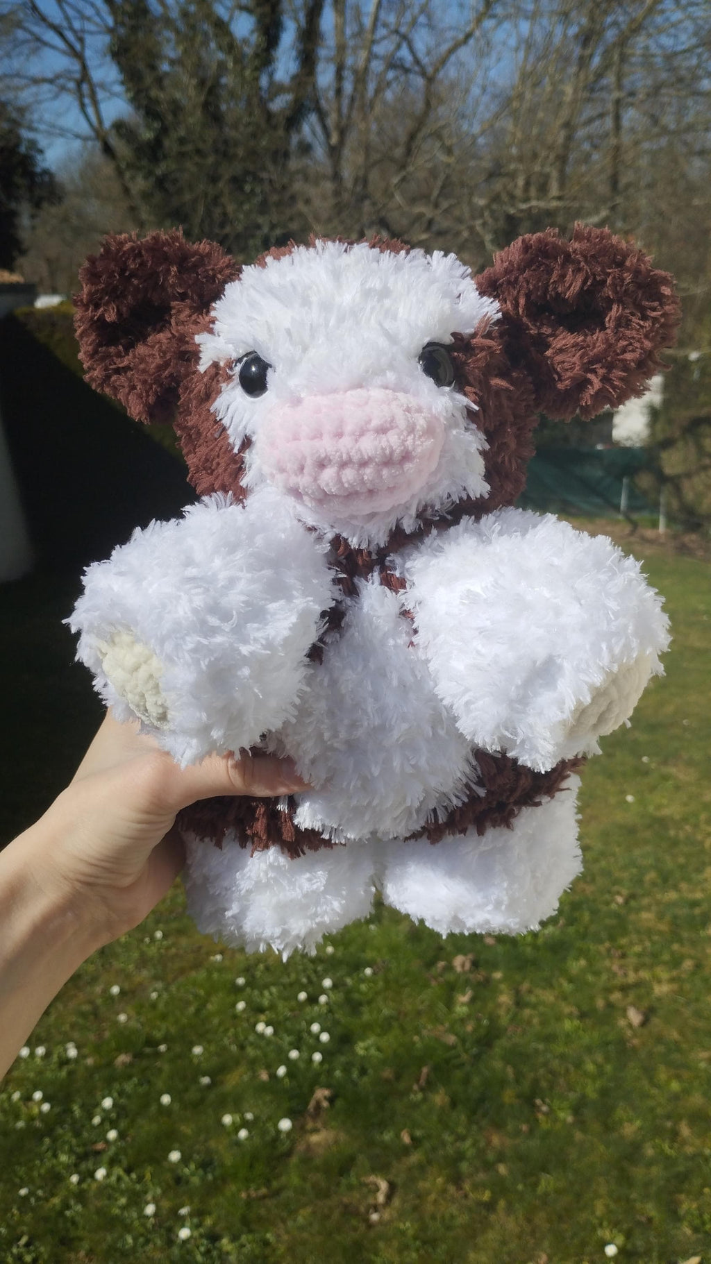 Peluche vache fluffy au crochet
