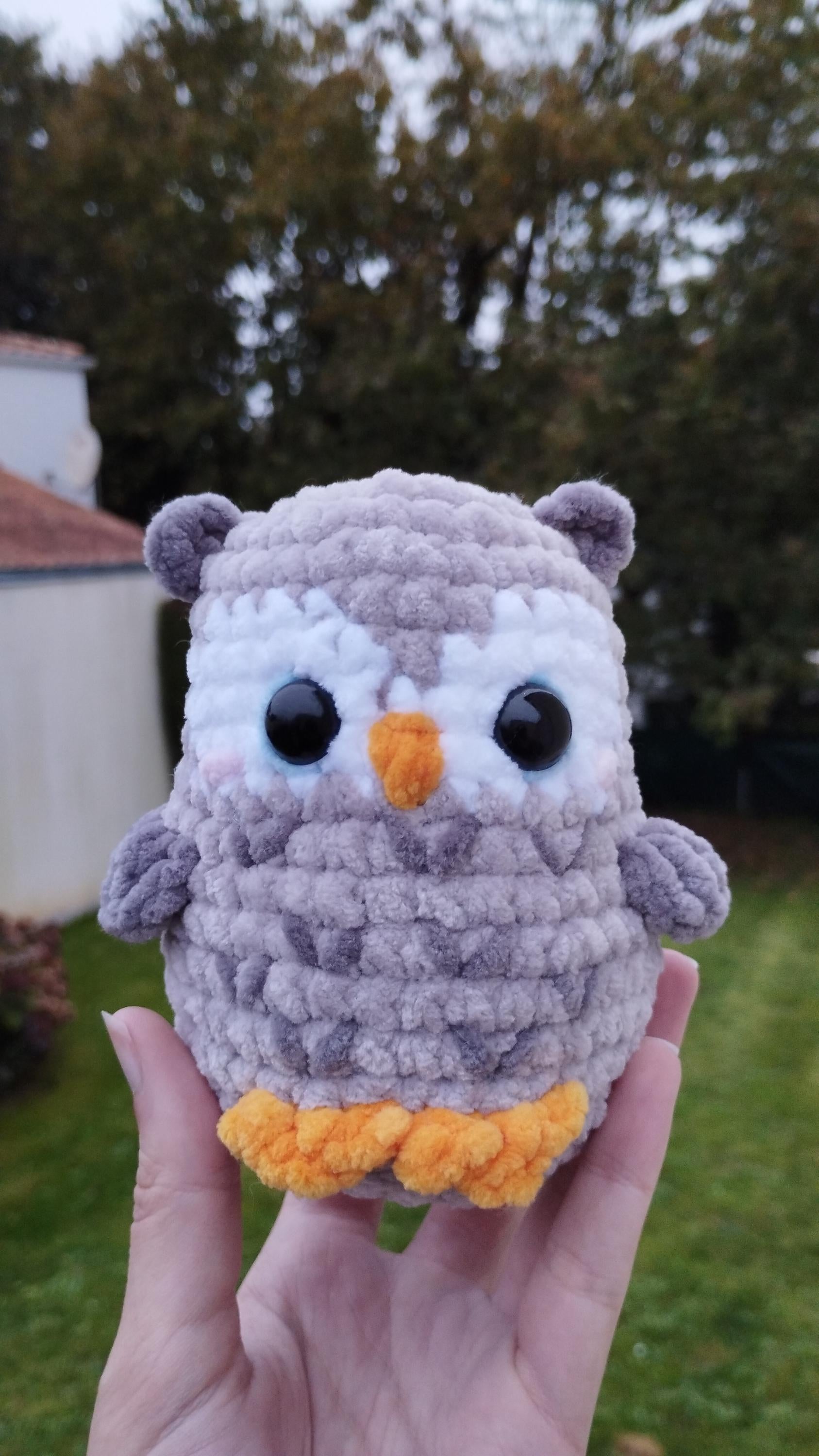 Peluche chouette au crochet