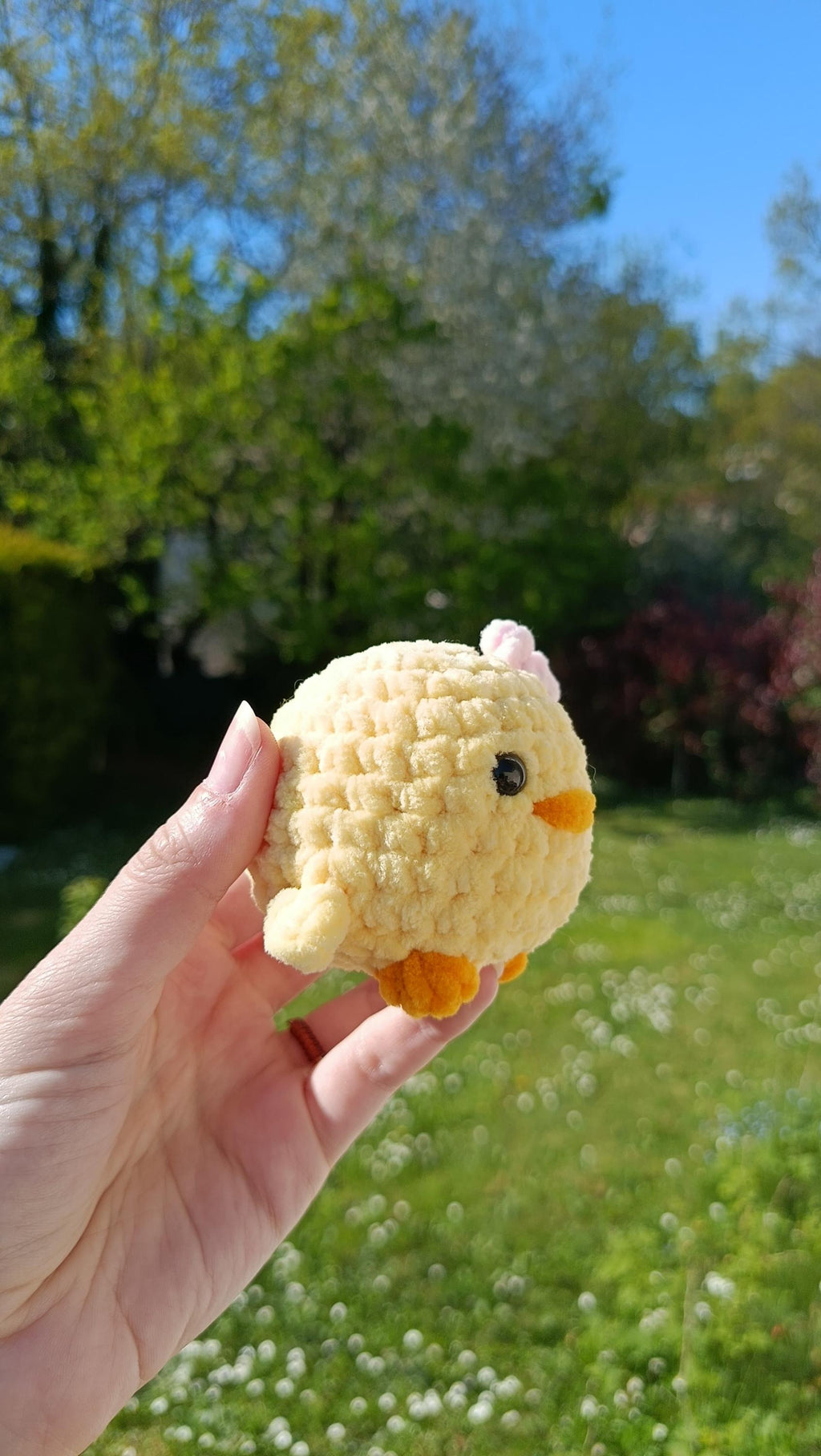Peluche canard personnalisable au crochet