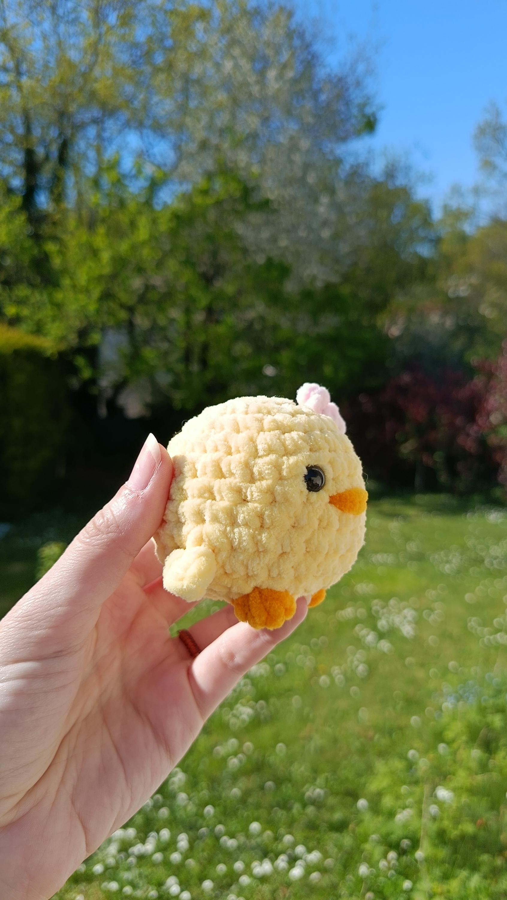 Peluche canard personnalisable au crochet