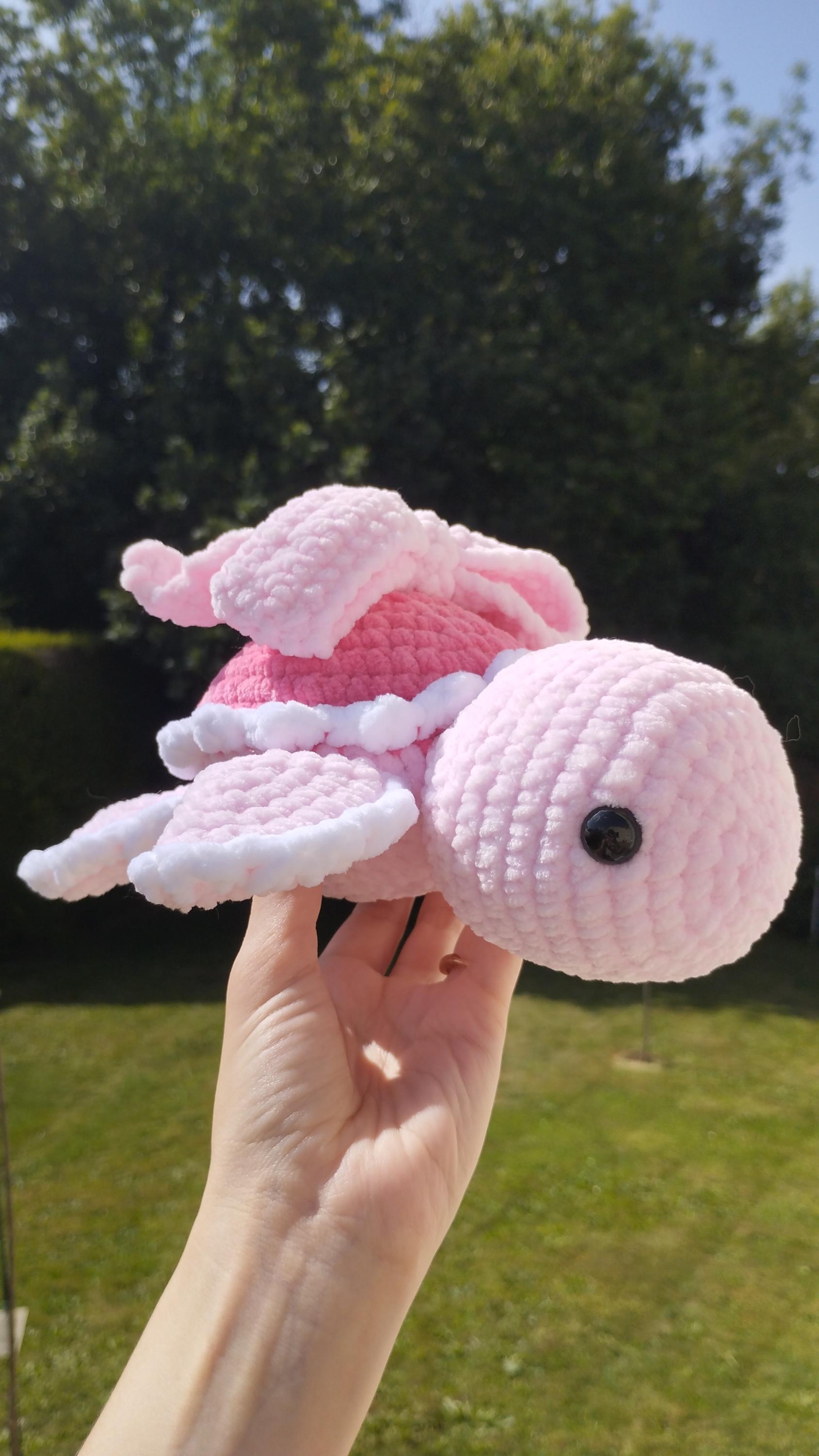 Peluche tortue noeud personnalisable au crochet