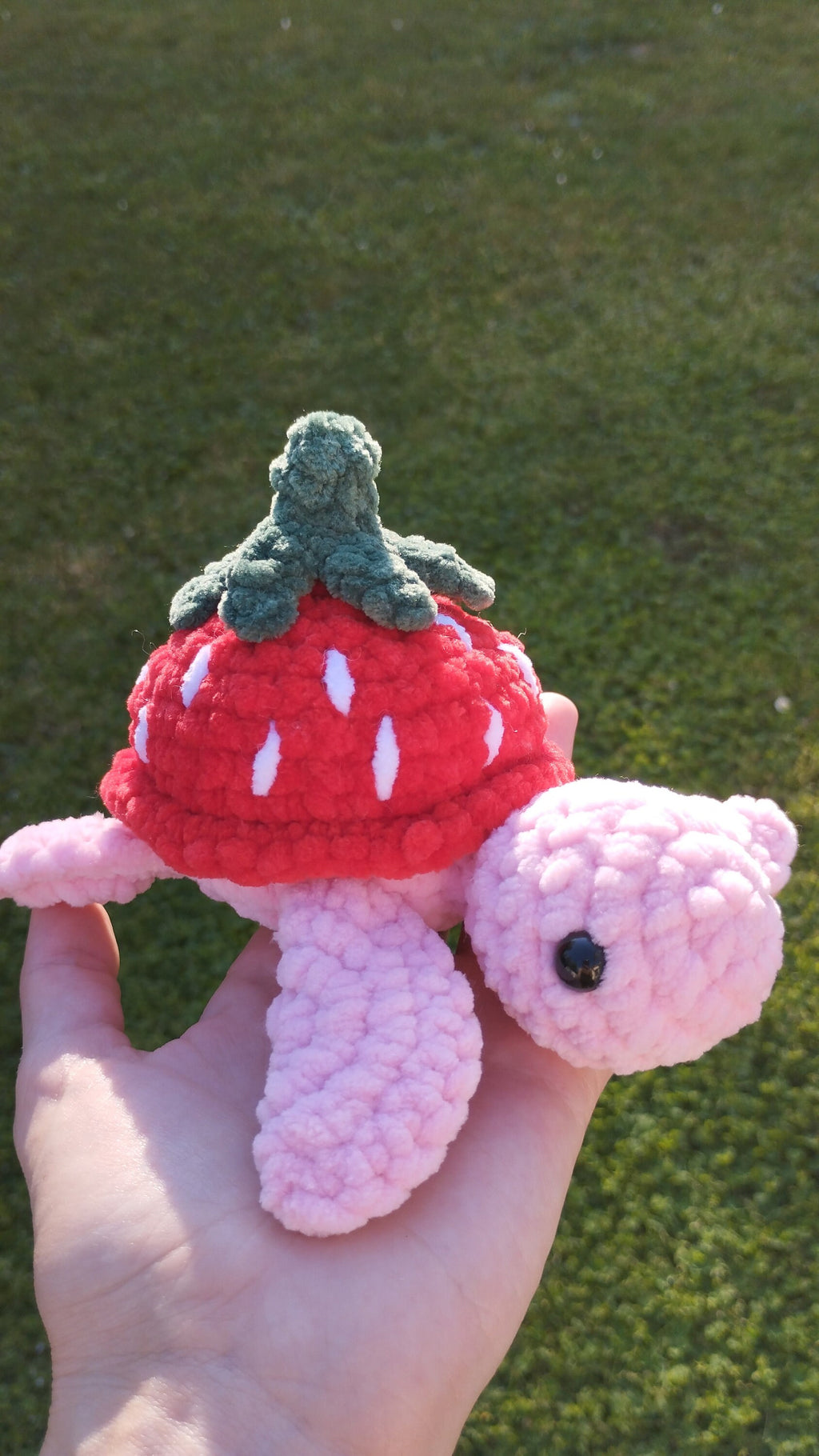 Peluche tortue fraise