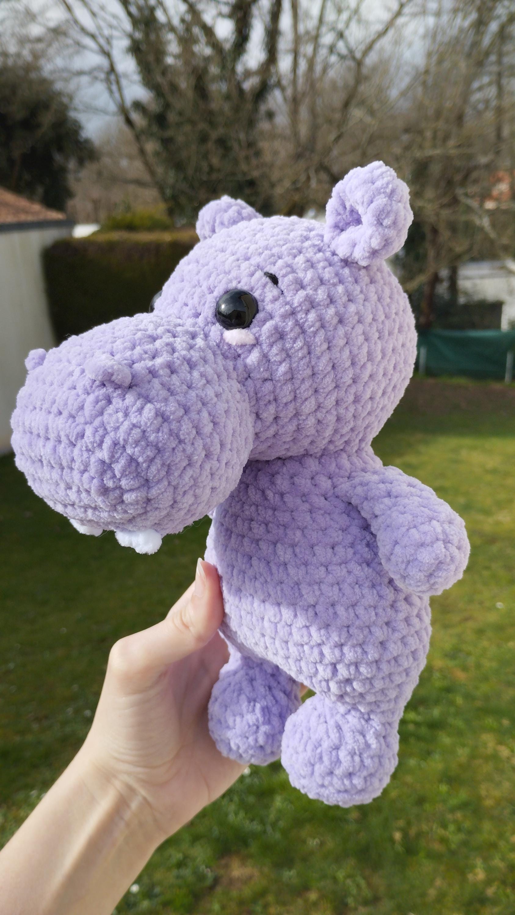 Peluche hippopotame au crochet