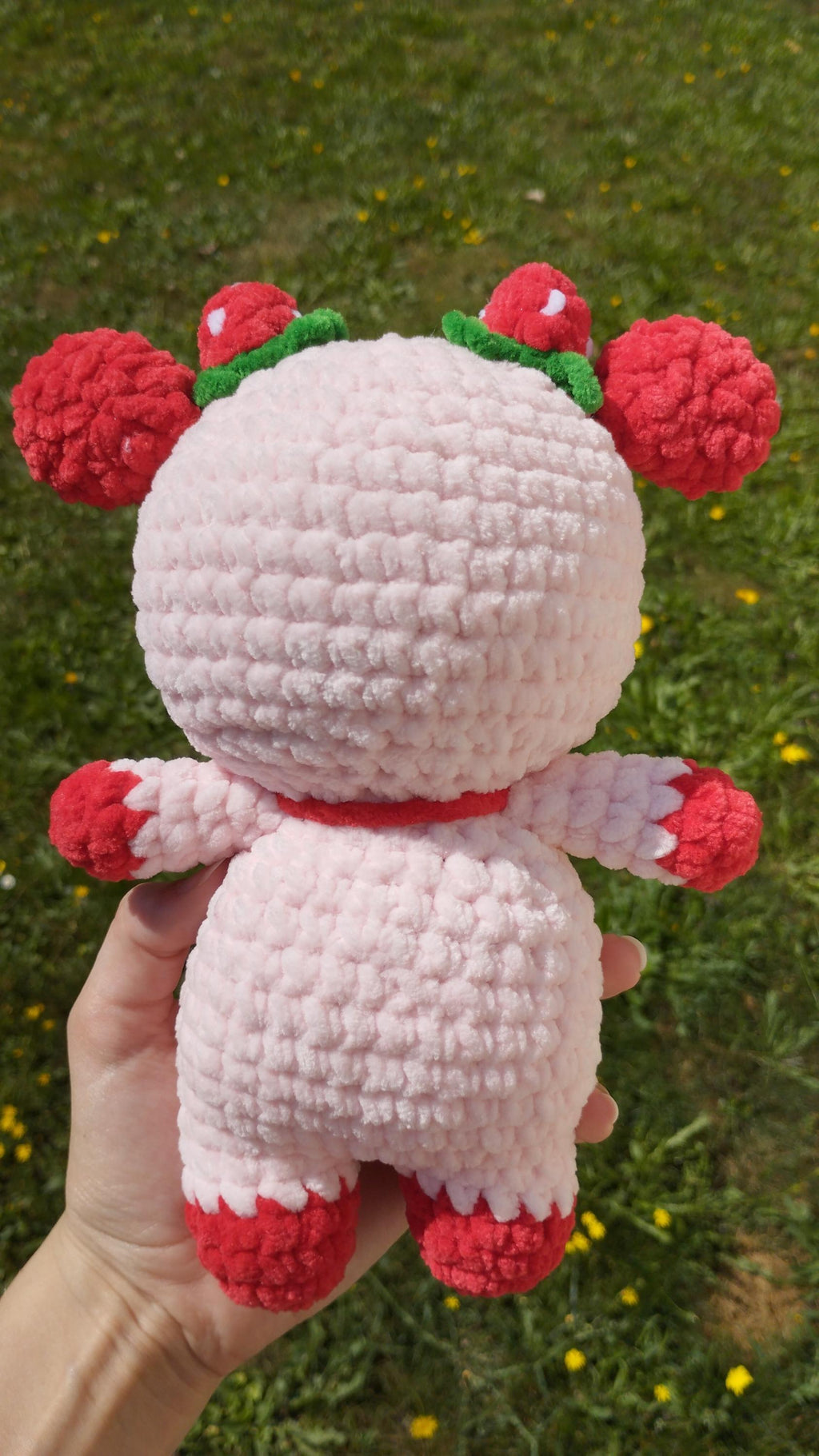 Peluche vache fraise au crochet