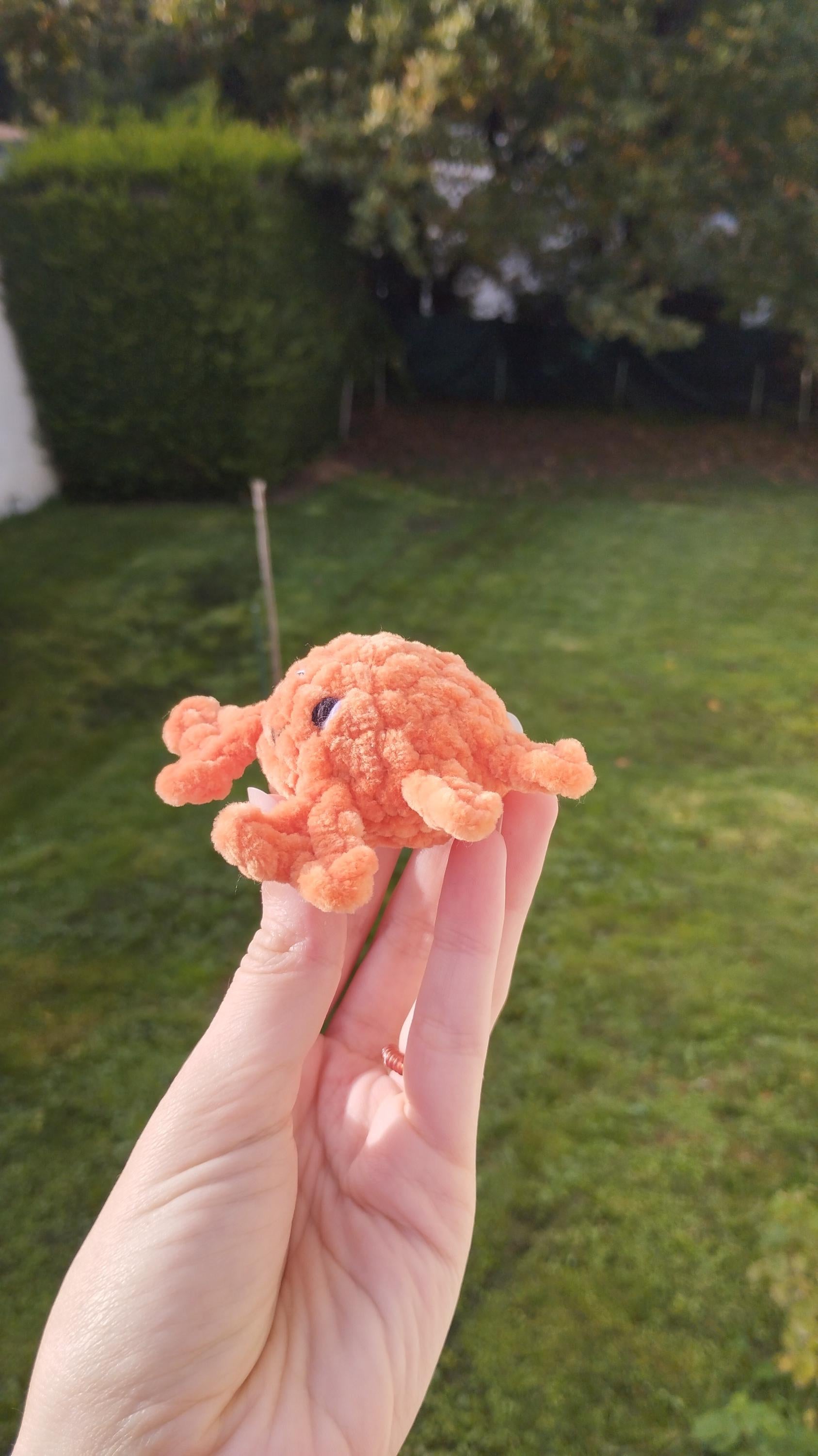 Peluche crabe au crochet