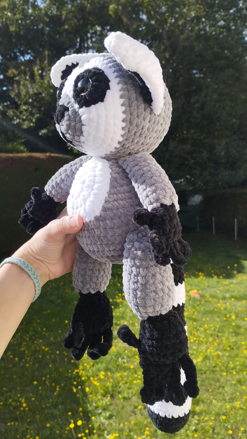 Peluche lémurien au crochet