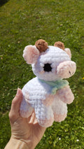 Peluche vache fraise au crochet