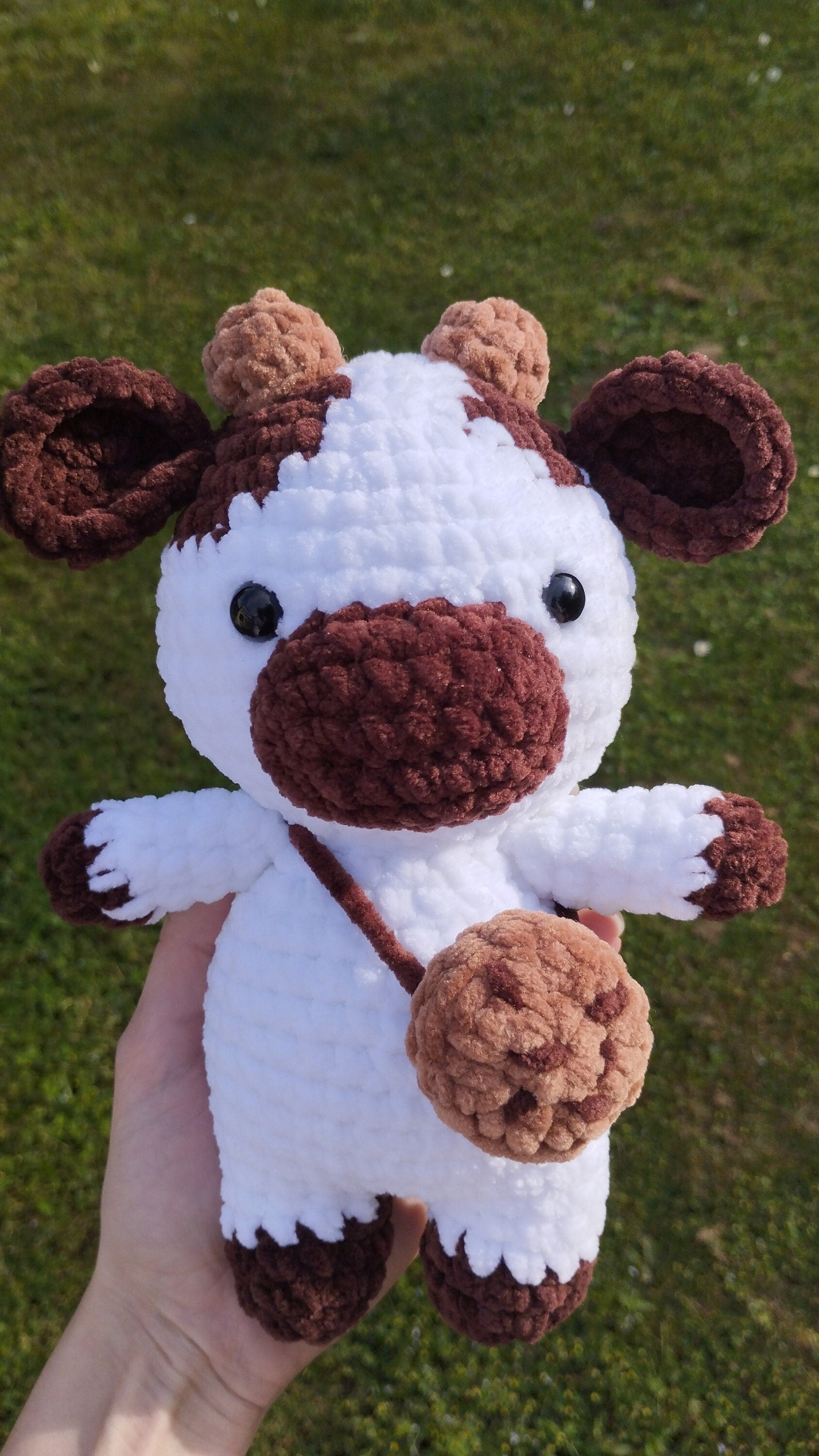 Peluche vache cookie au crochet