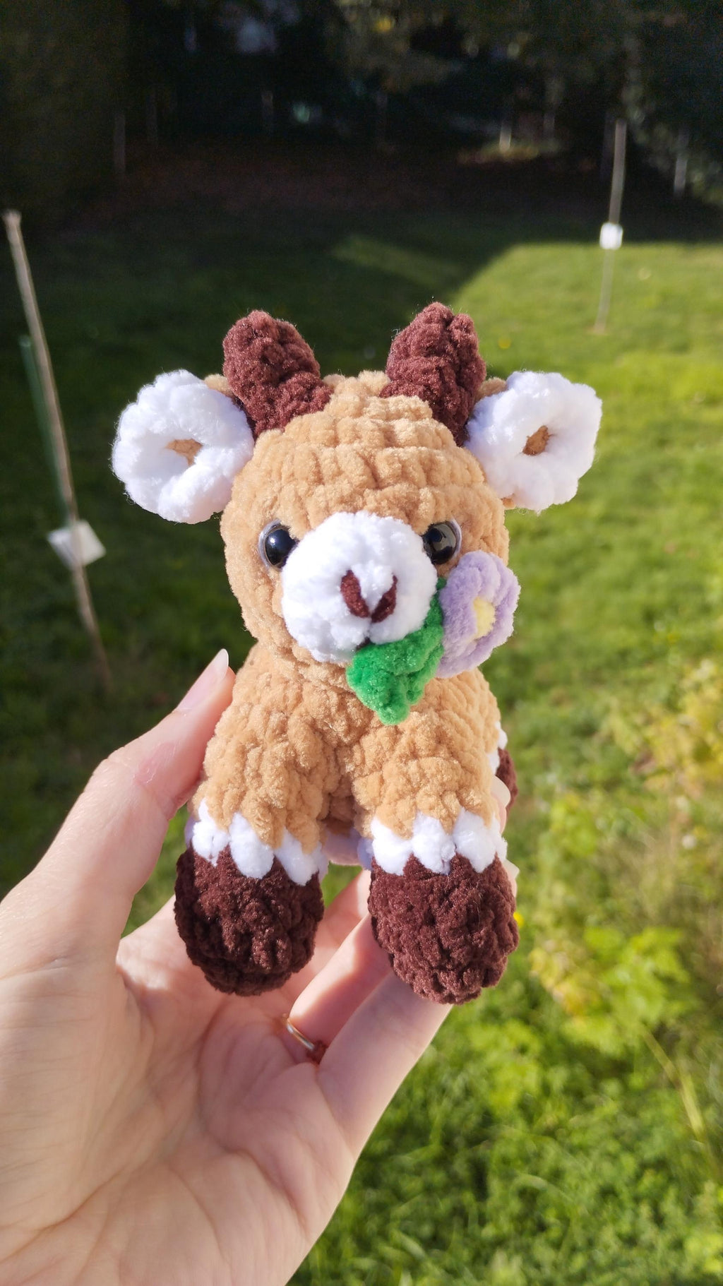 Peluche chèvre au crochet