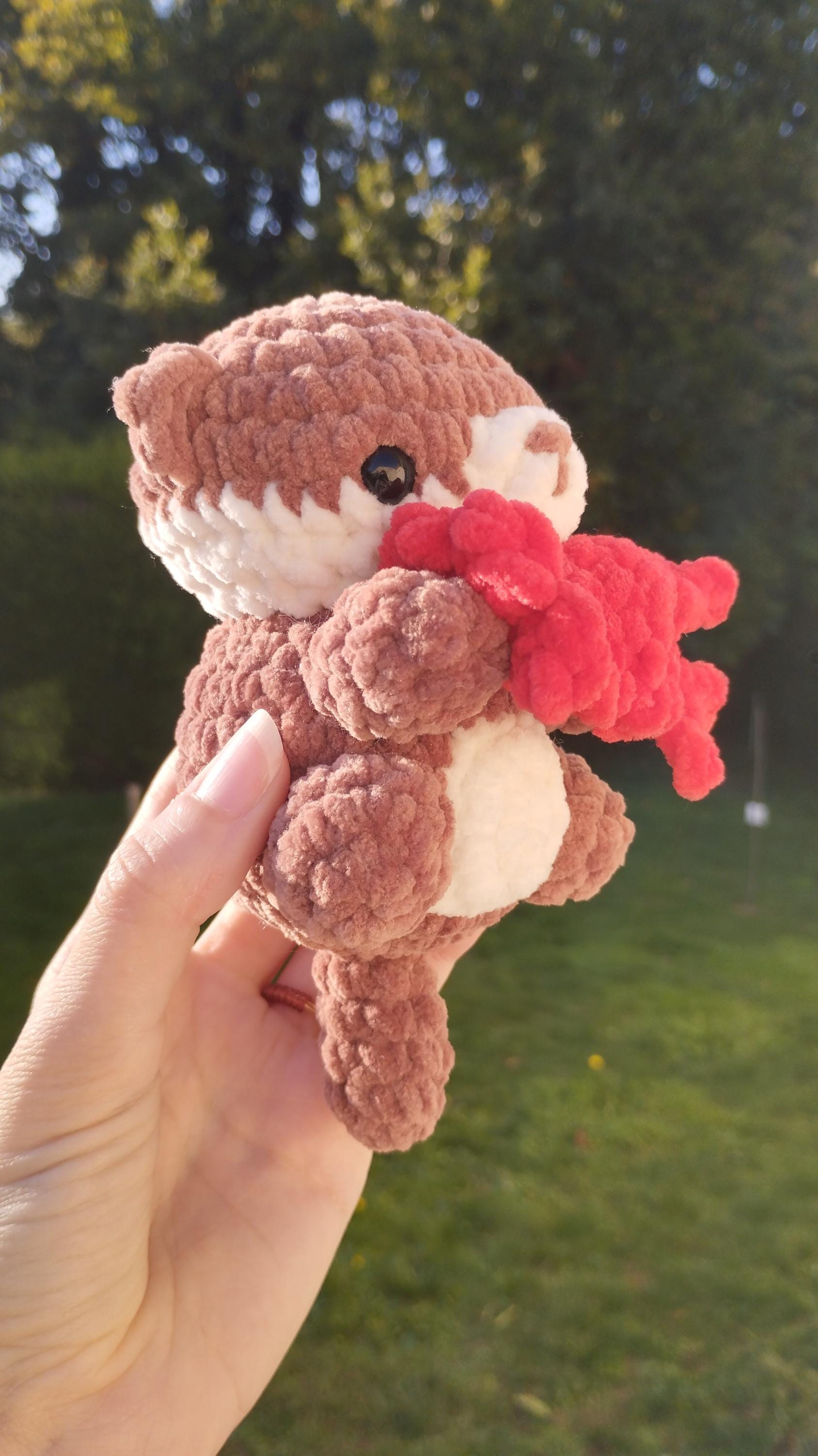 Peluche loutre personnalisable au crochet