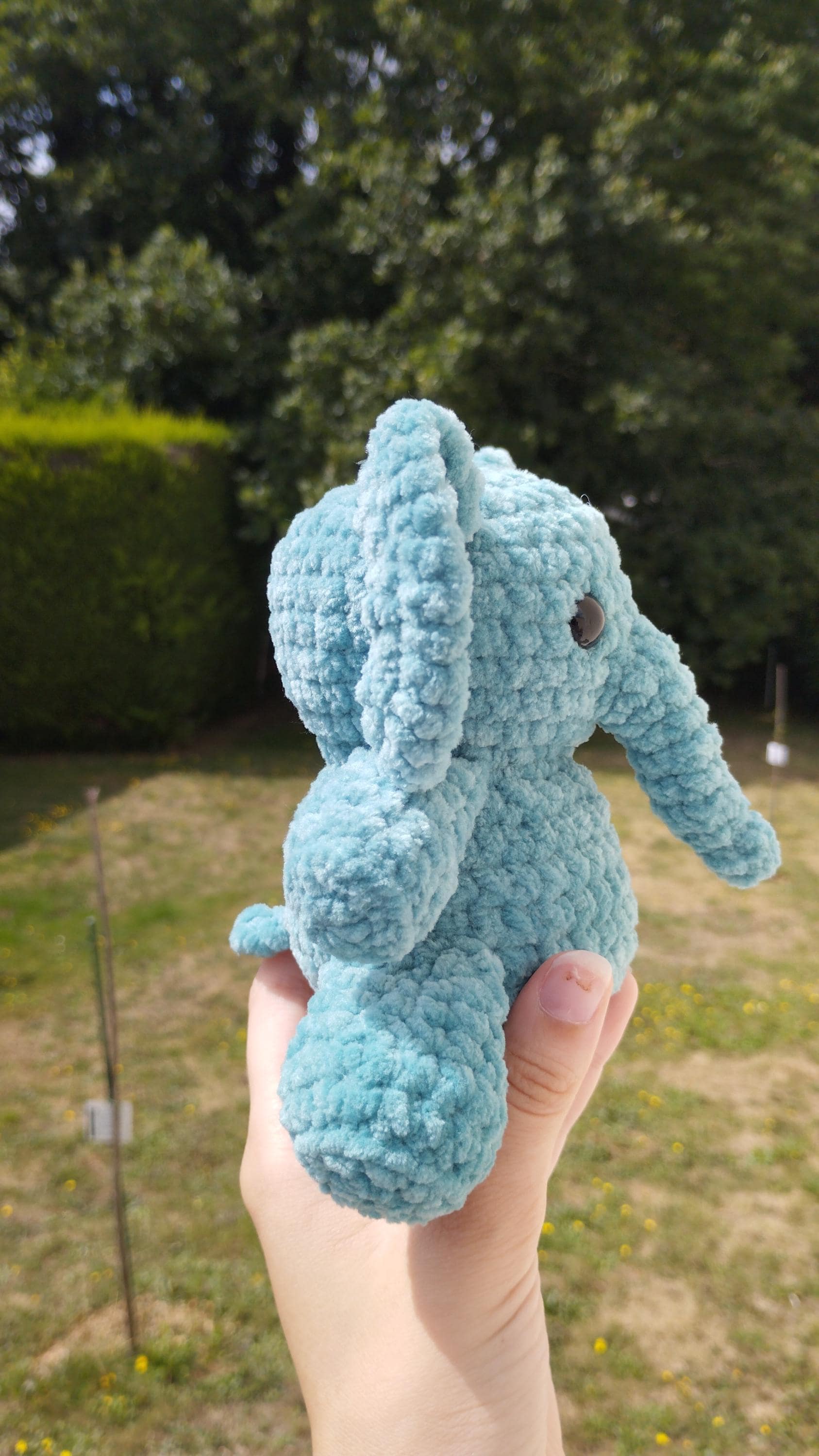 Peluche éléphant personnalisable au crochet