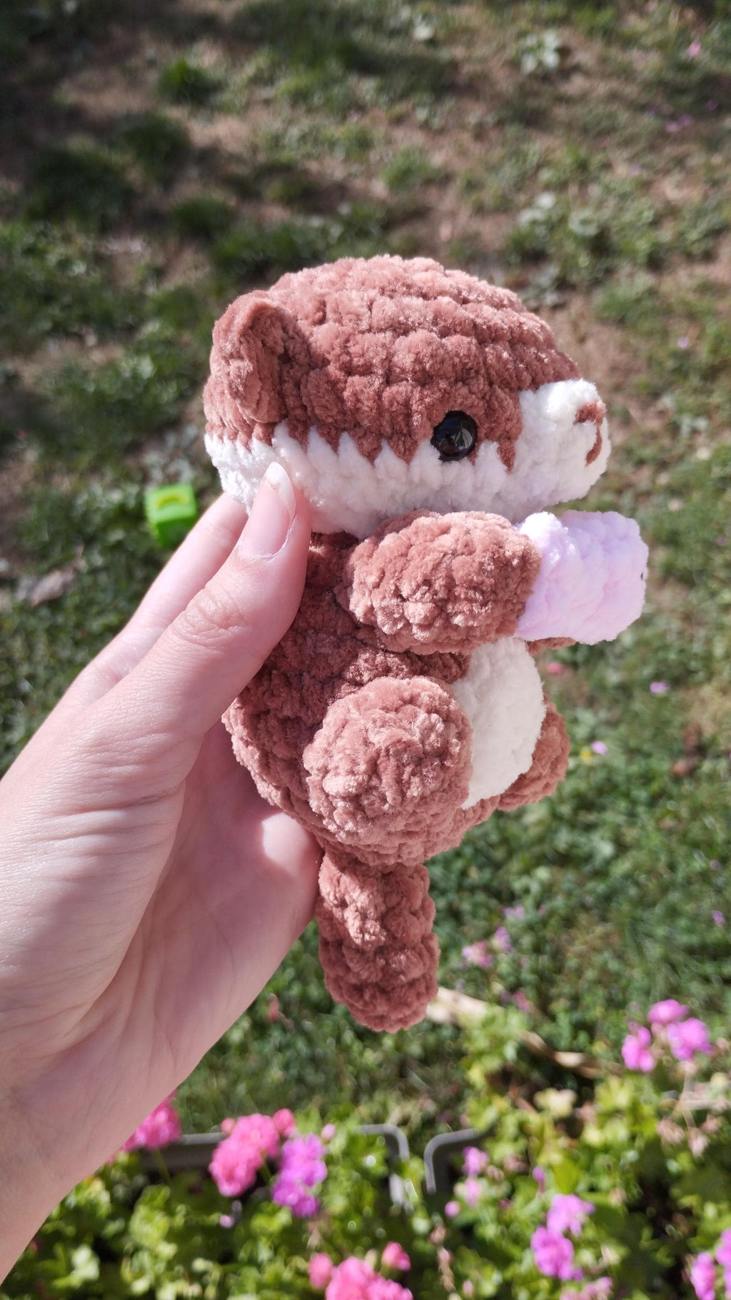 Peluche loutre personnalisable au crochet