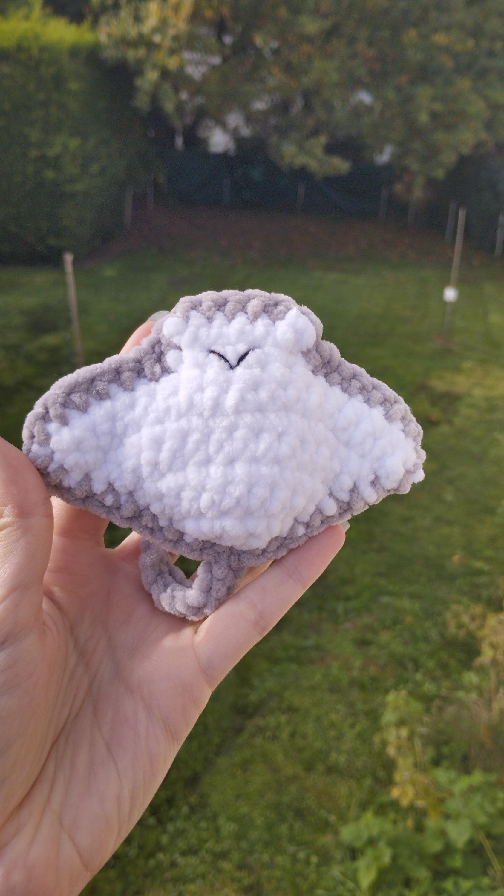 Peluche raie au crochet