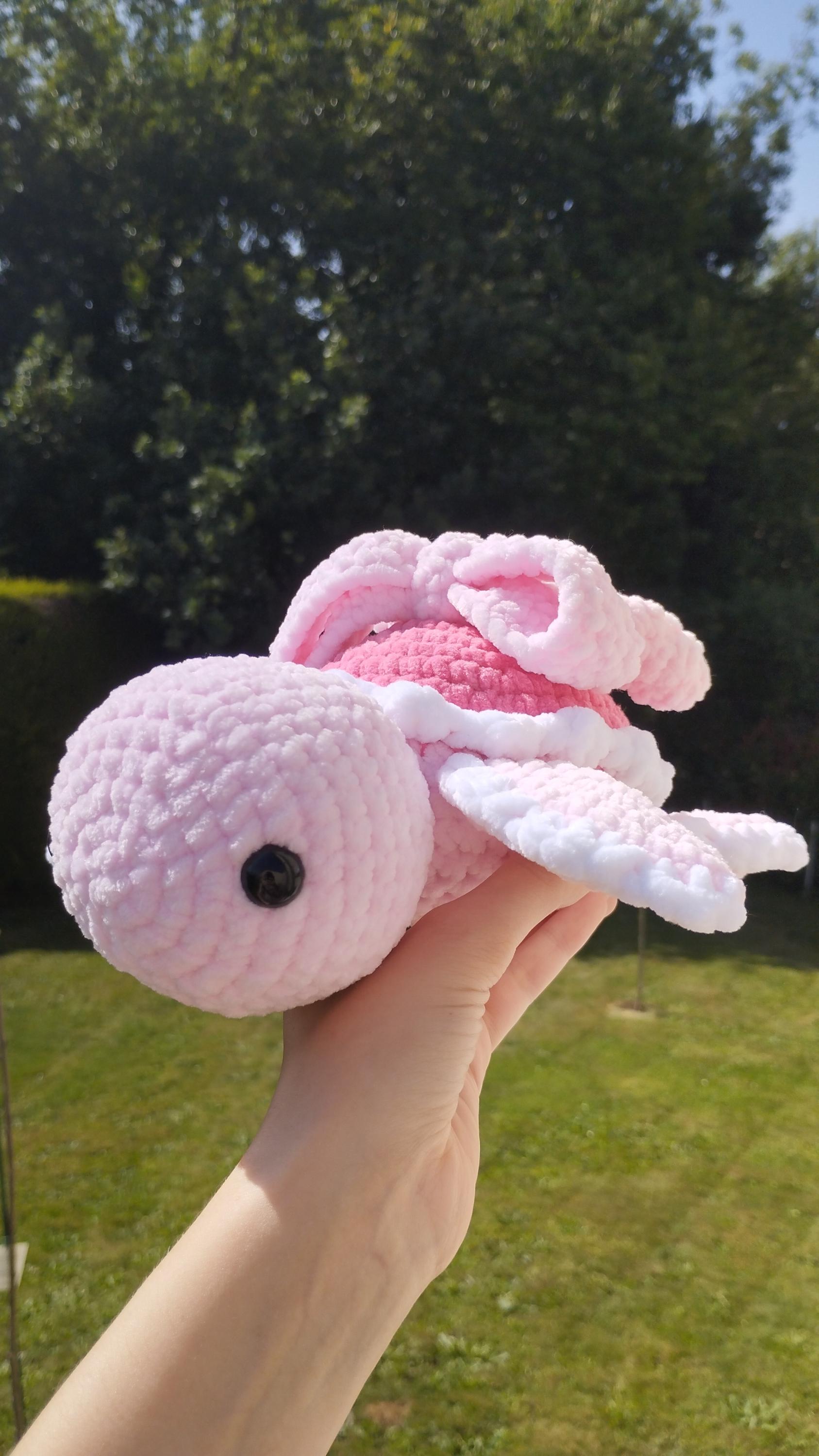 Peluche tortue noeud personnalisable au crochet