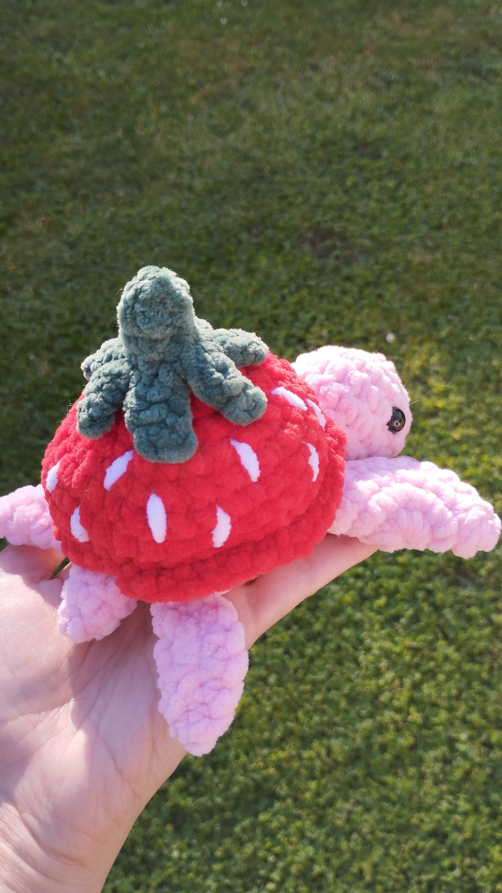 Peluche tortue fraise