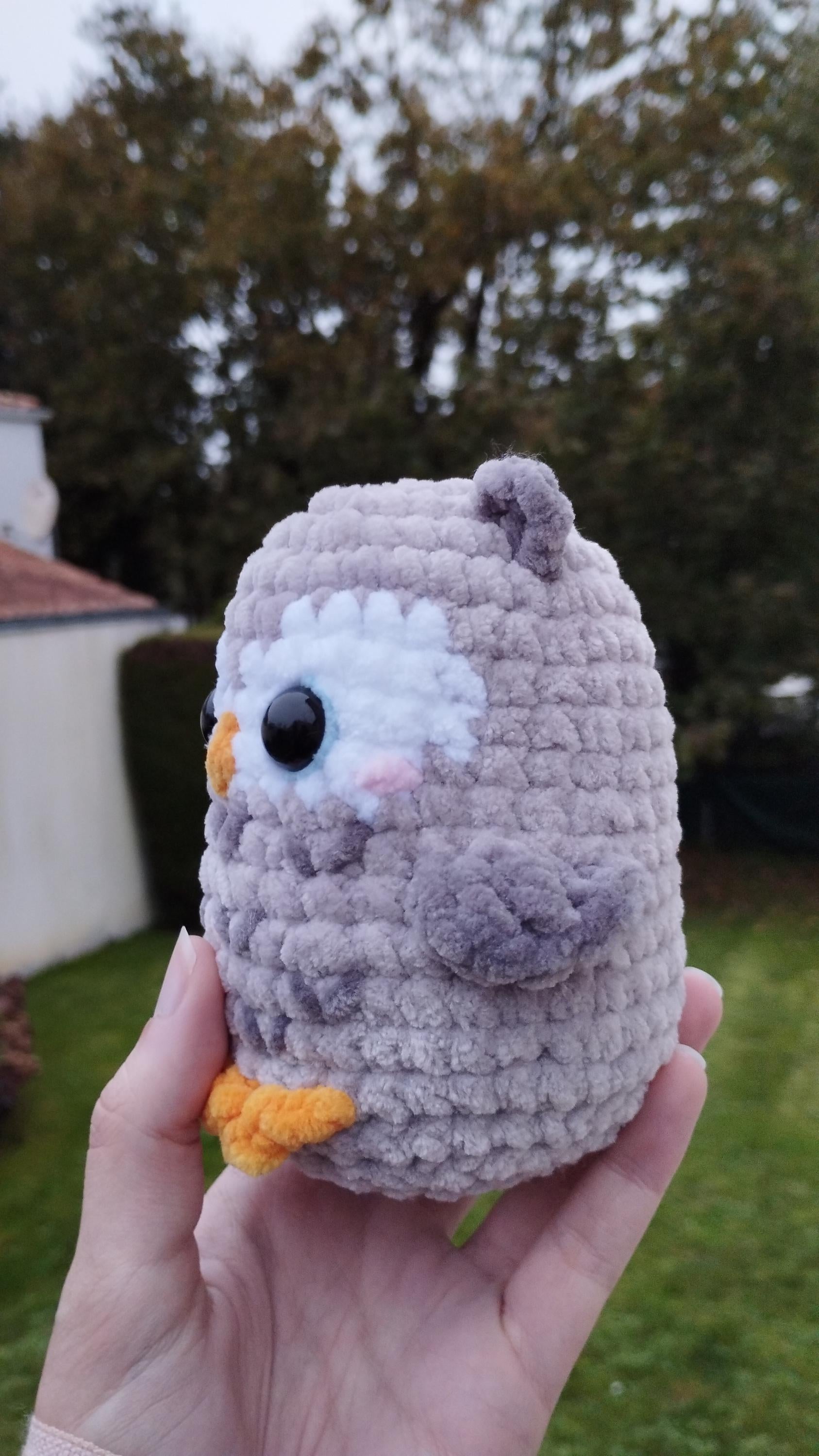 Peluche chouette au crochet