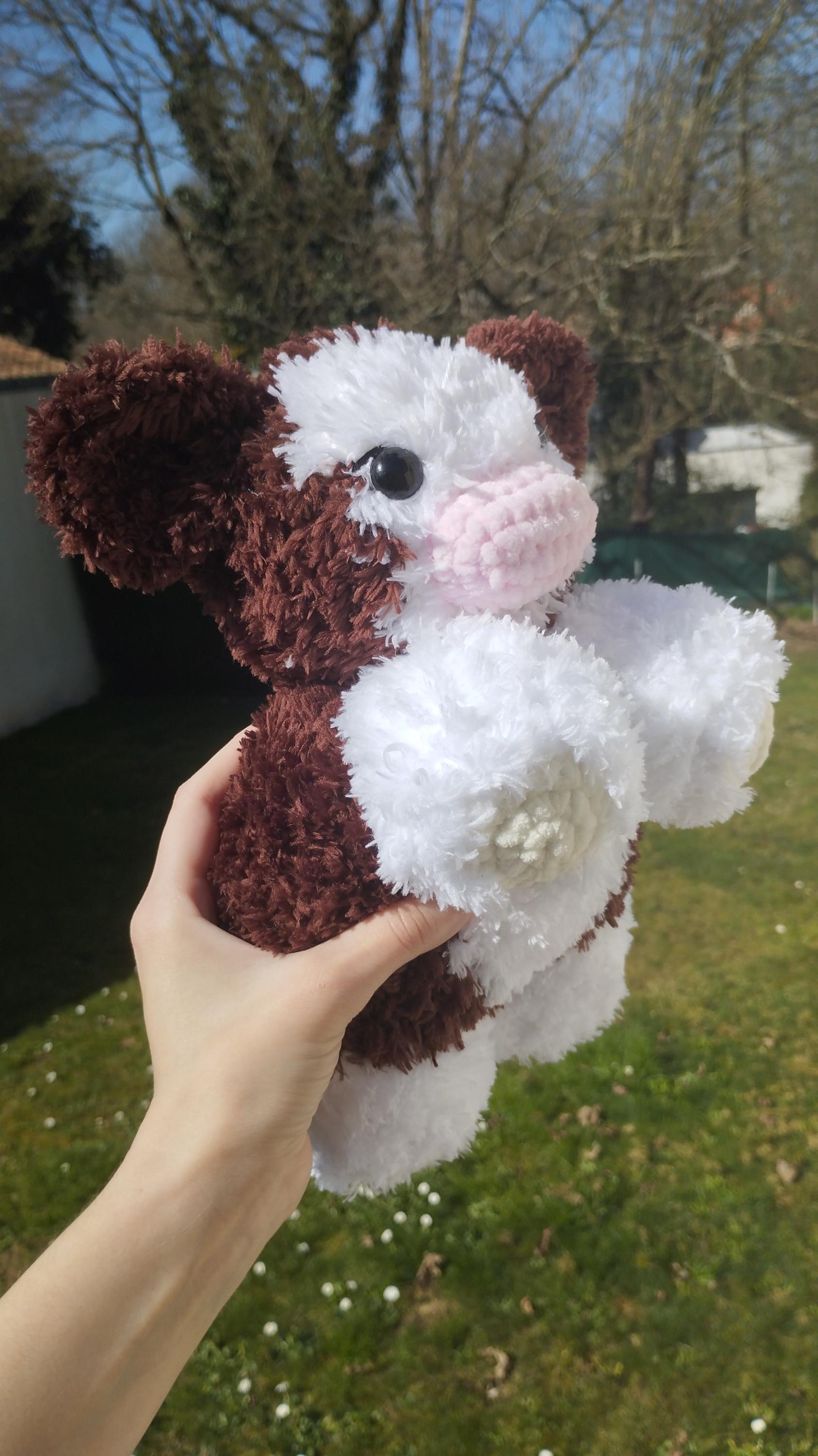 Peluche vache fluffy au crochet