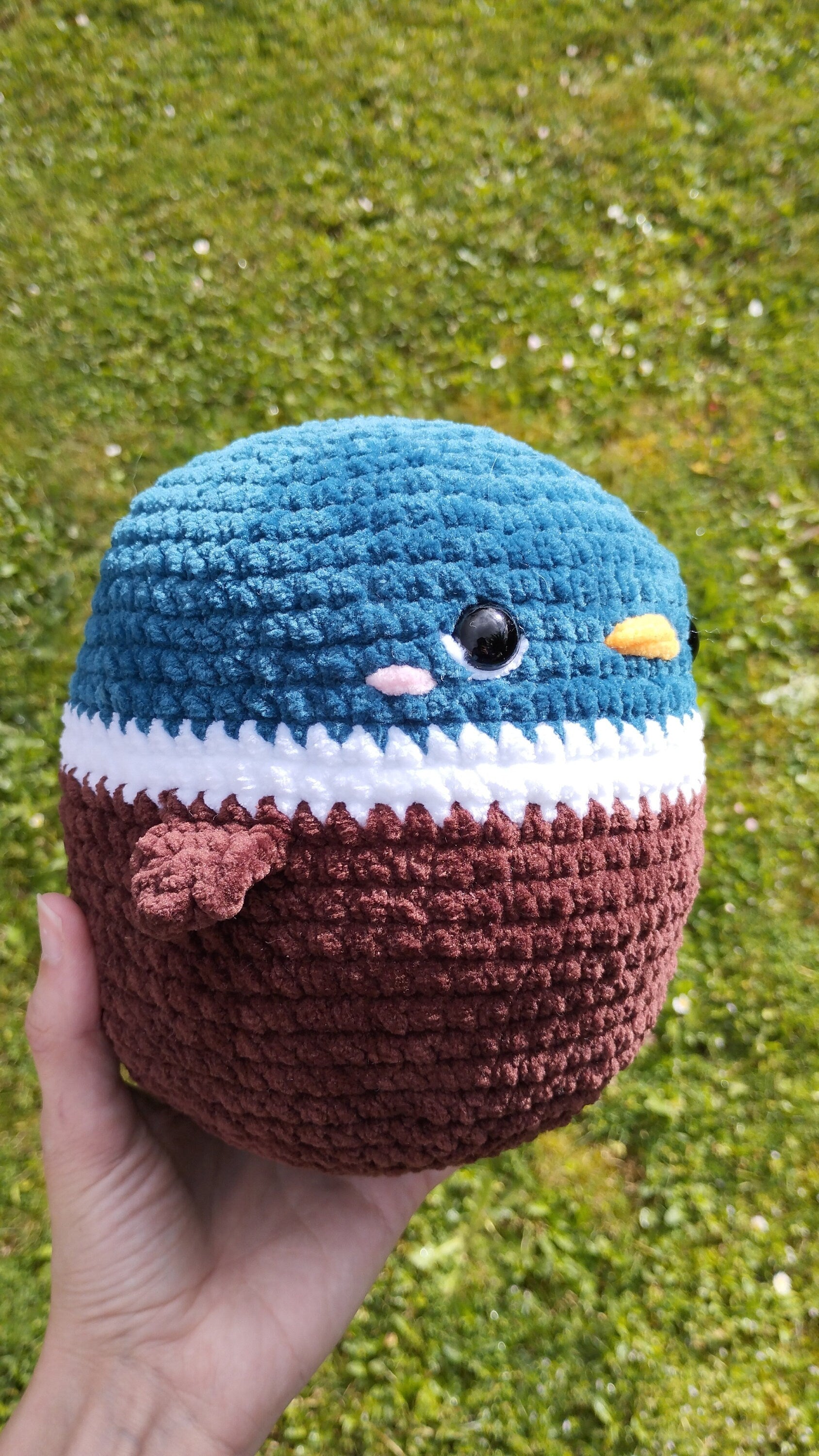 Peluche canard au crochet