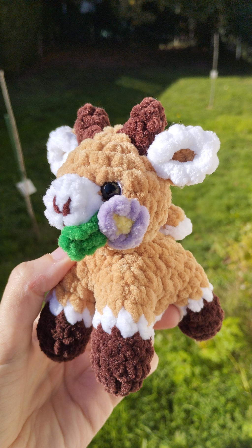 Peluche chèvre au crochet
