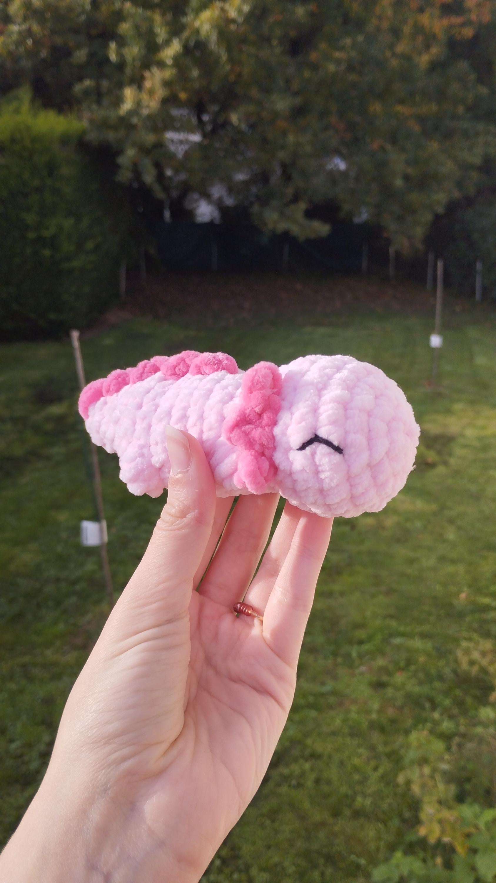 Peluche axolotl personnalisable au crochet