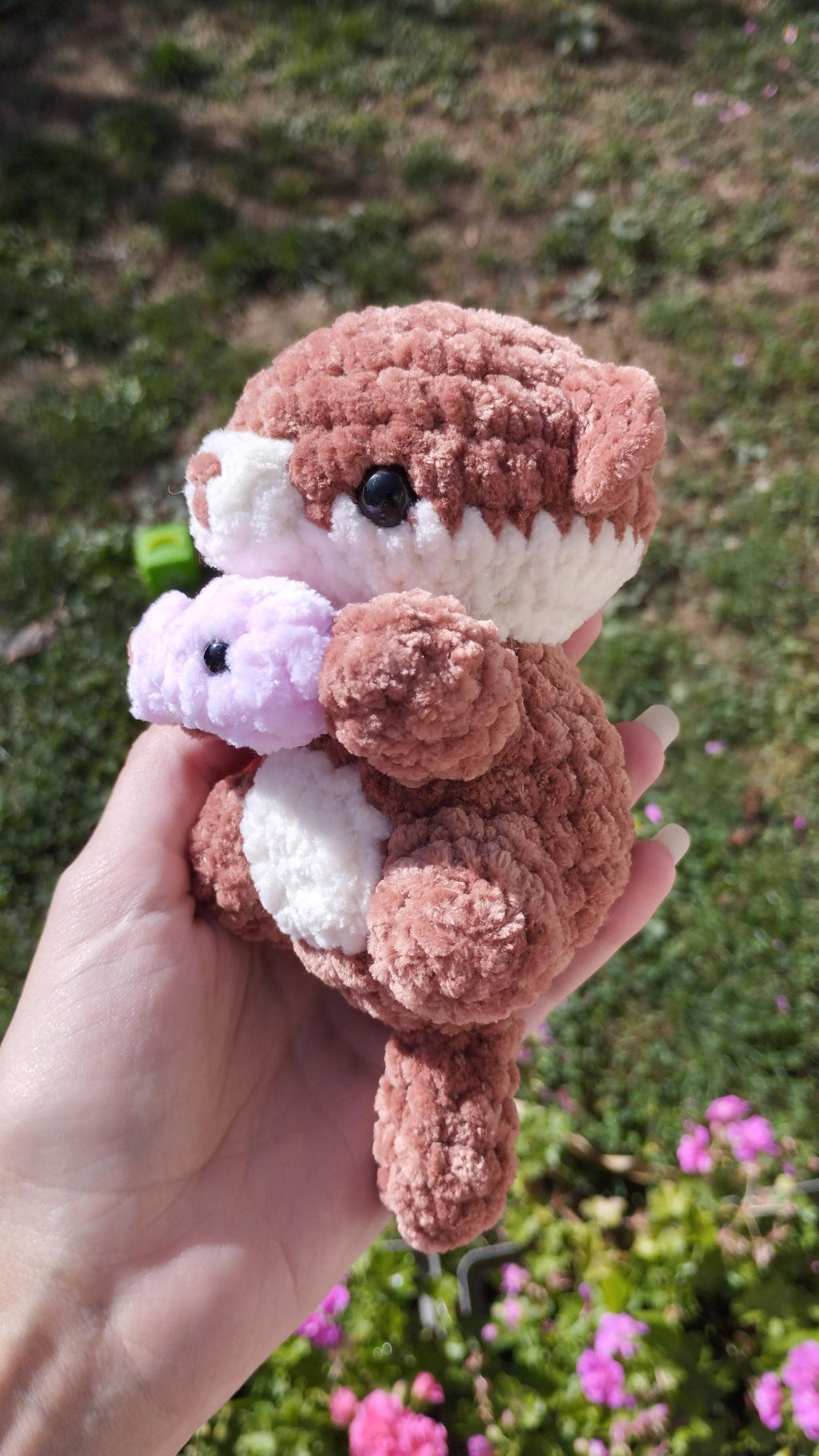Peluche loutre personnalisable au crochet