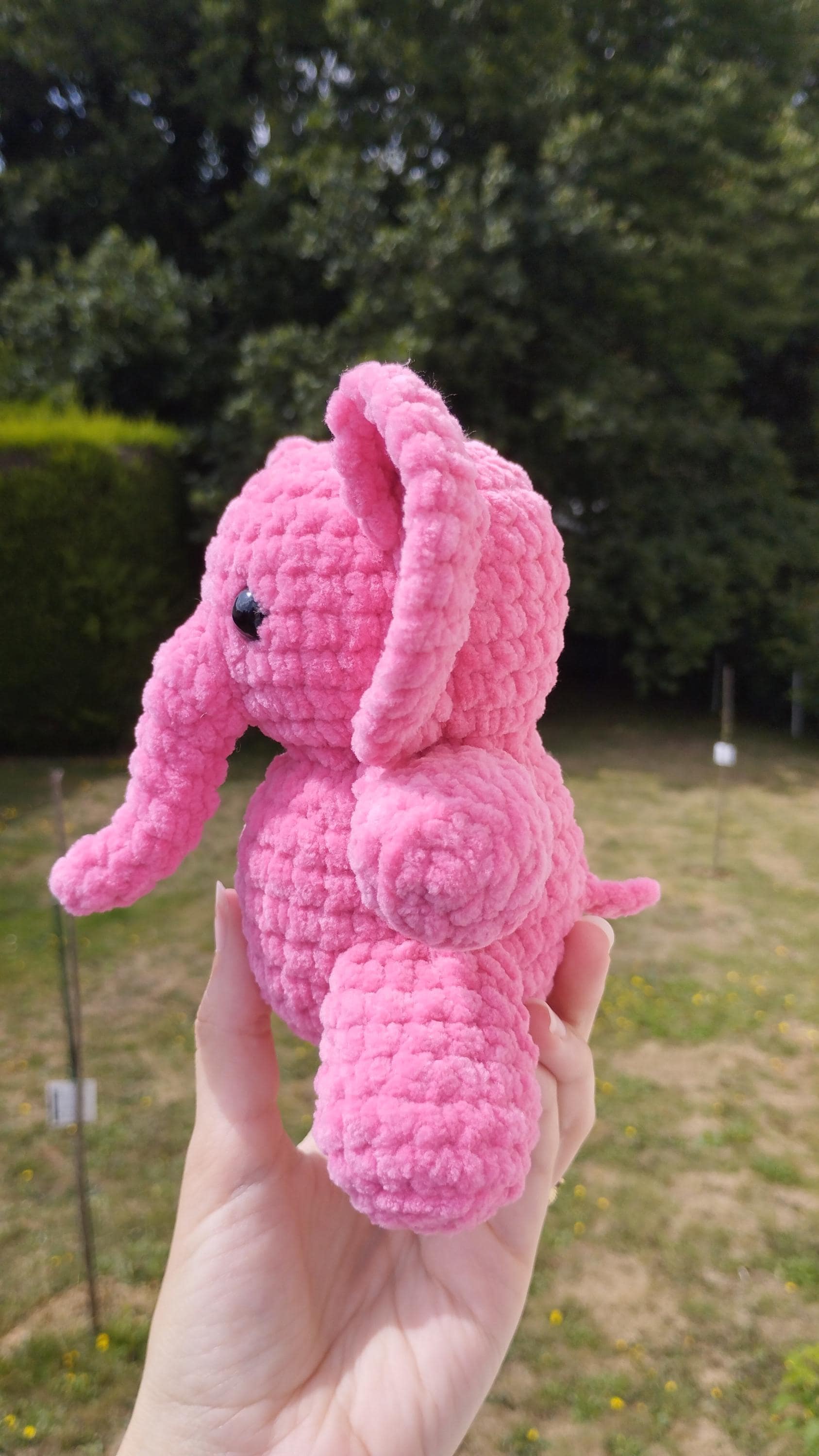 Peluche éléphant personnalisable au crochet