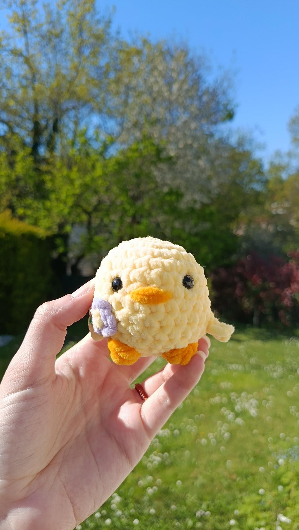 Peluche canard personnalisable au crochet